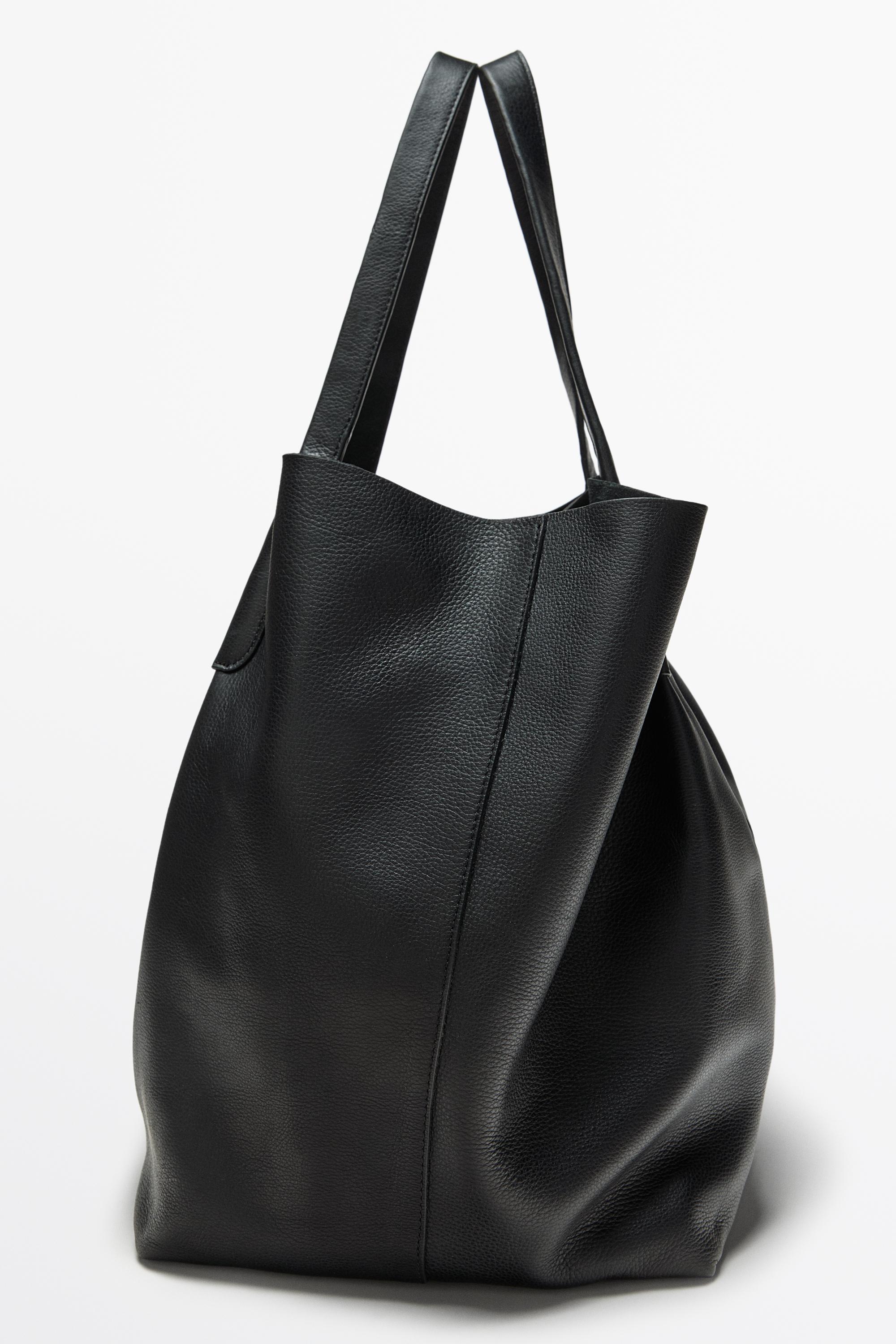 Nappa leather tote bag Black