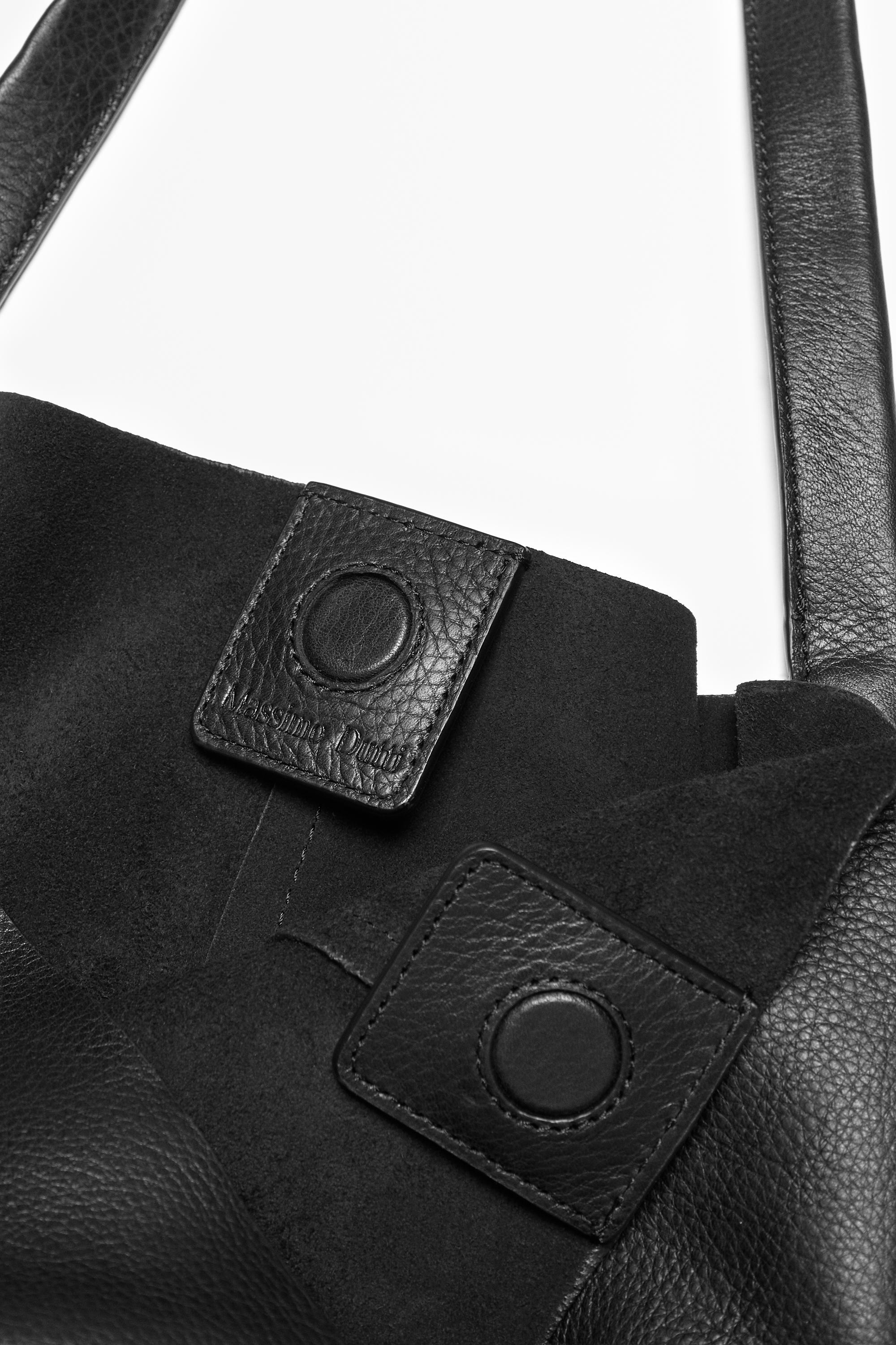 Nappa leather tote bag Black
