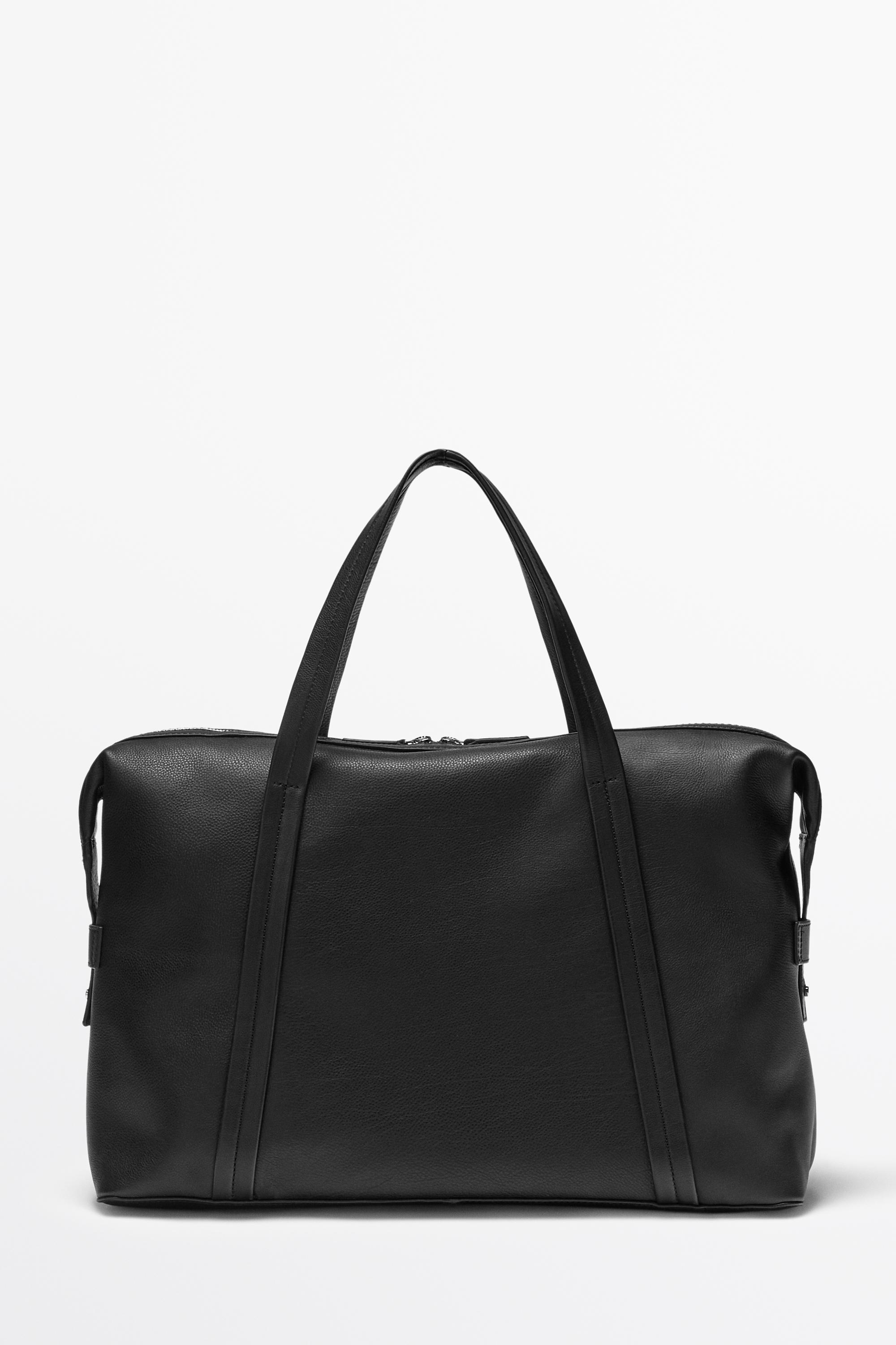 Nappa leather carry-on bag Black