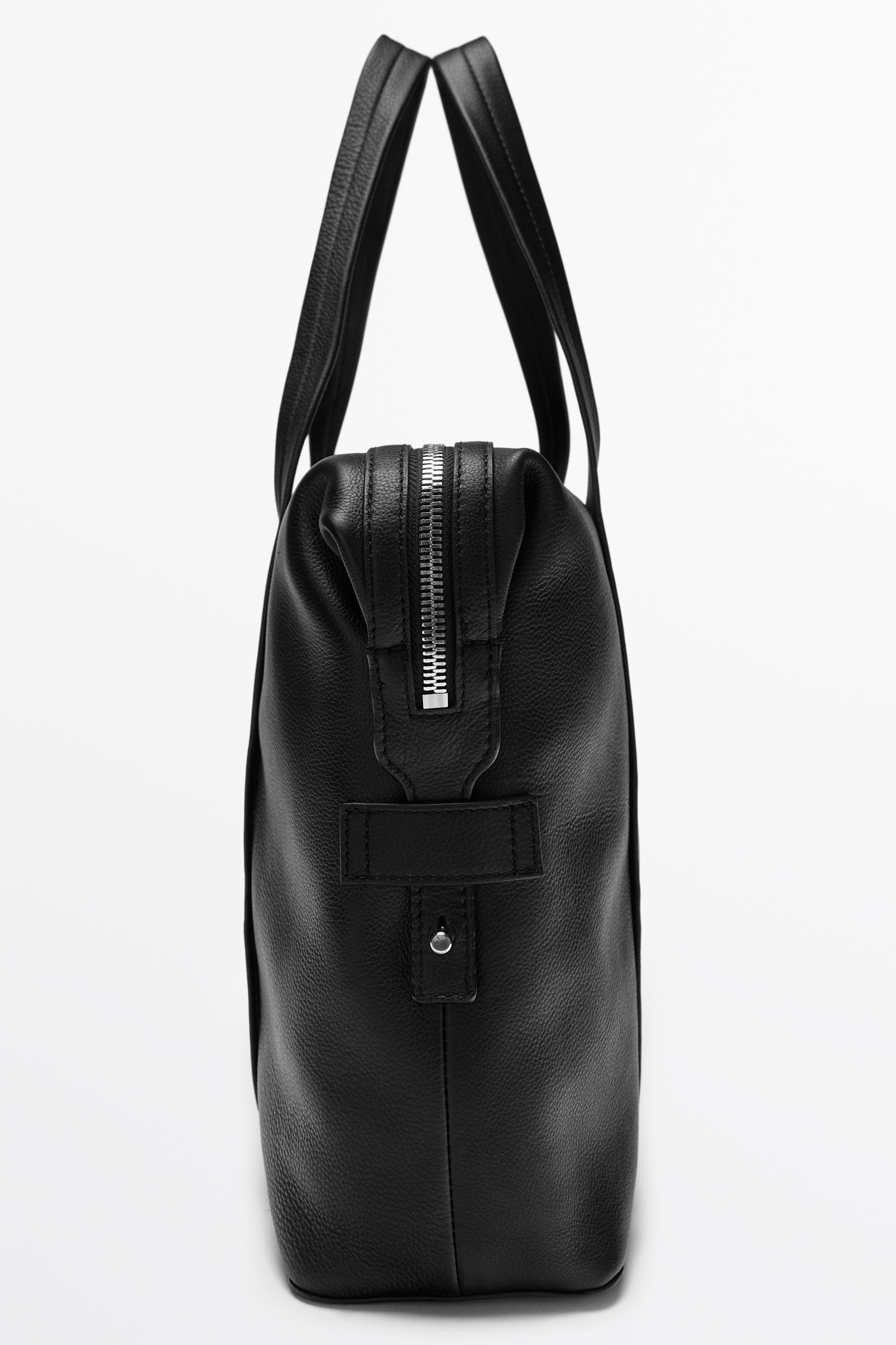 Nappa leather carry-on bag Black