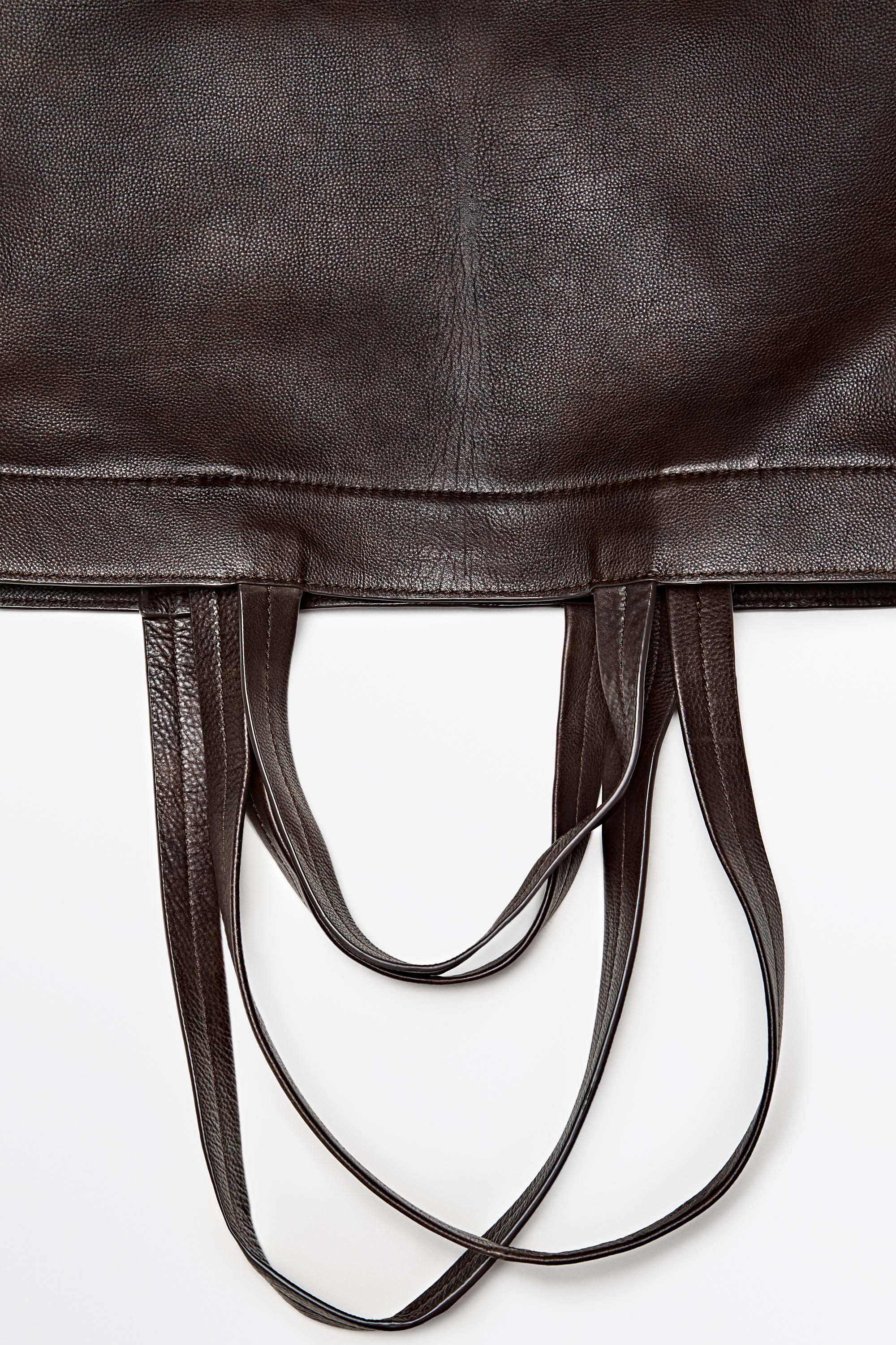 Nappa leather tote bag Brown