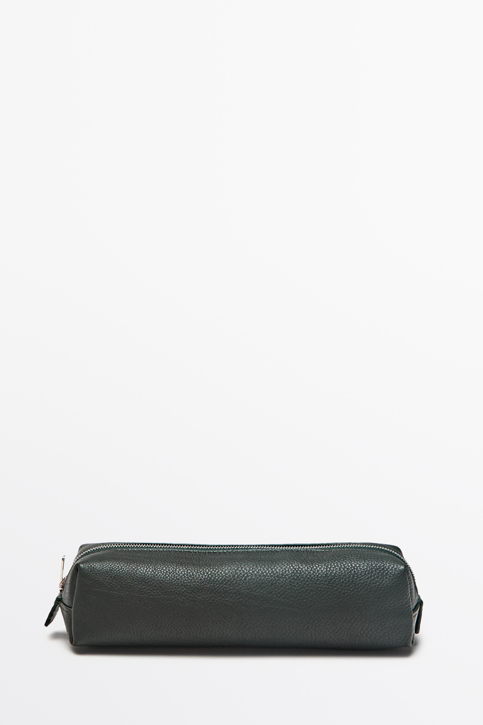 Nappa leather zip pouch Bottle