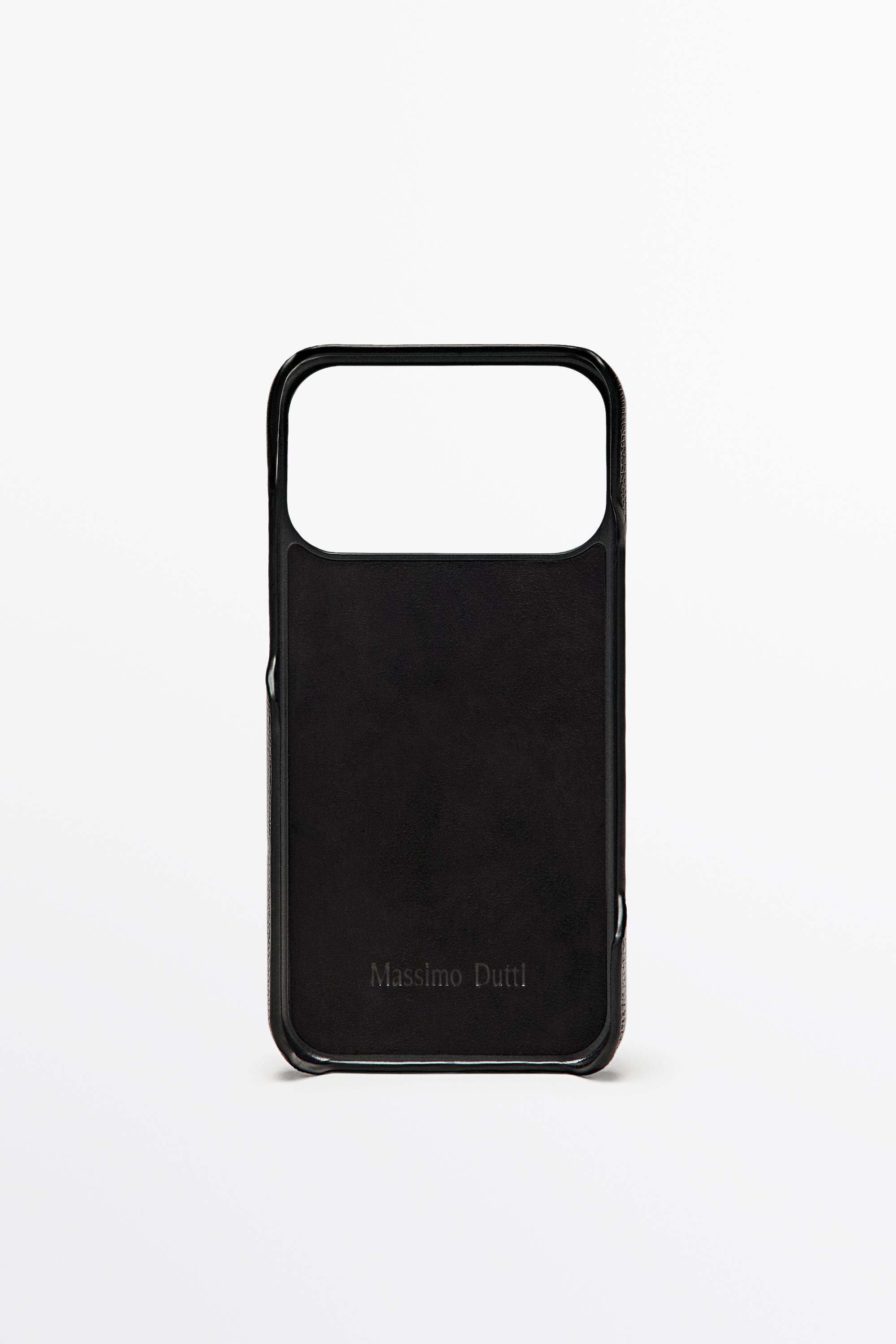 Nappa leather iPhone 17 Pro Max case Black