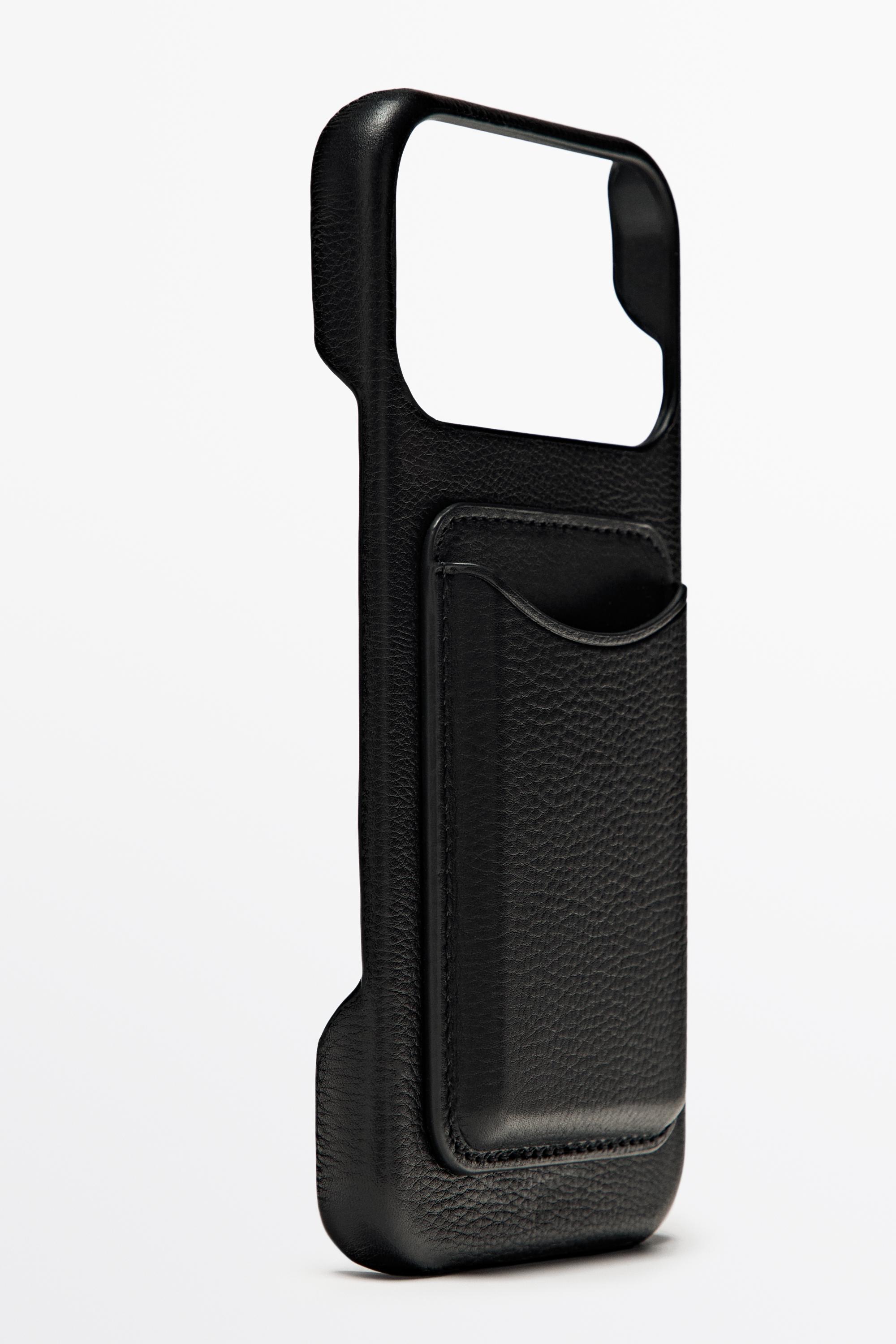 Nappa leather iPhone 17 Pro Max case Black