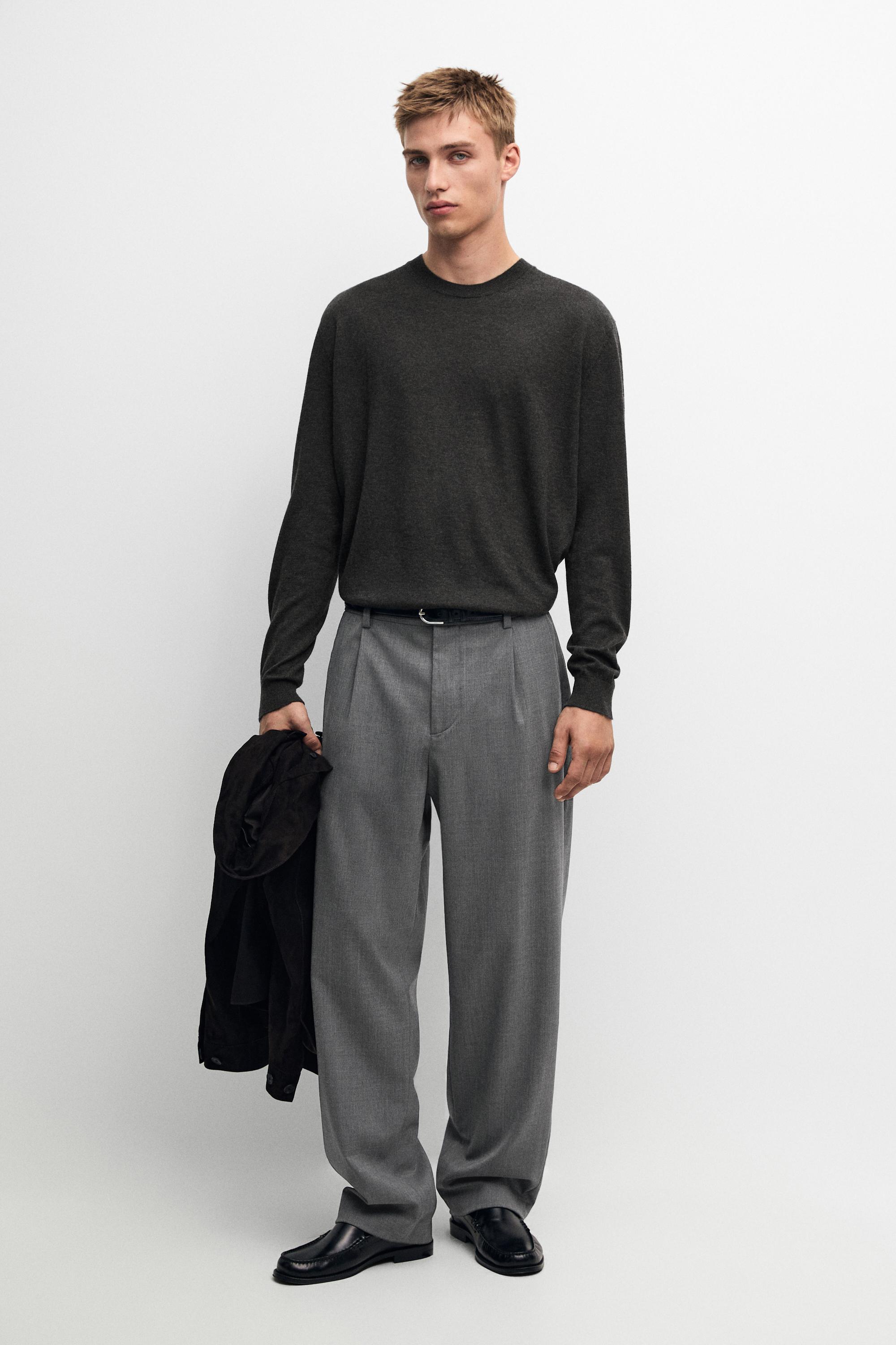 Wool blend cool wool darted pants Medium Grey