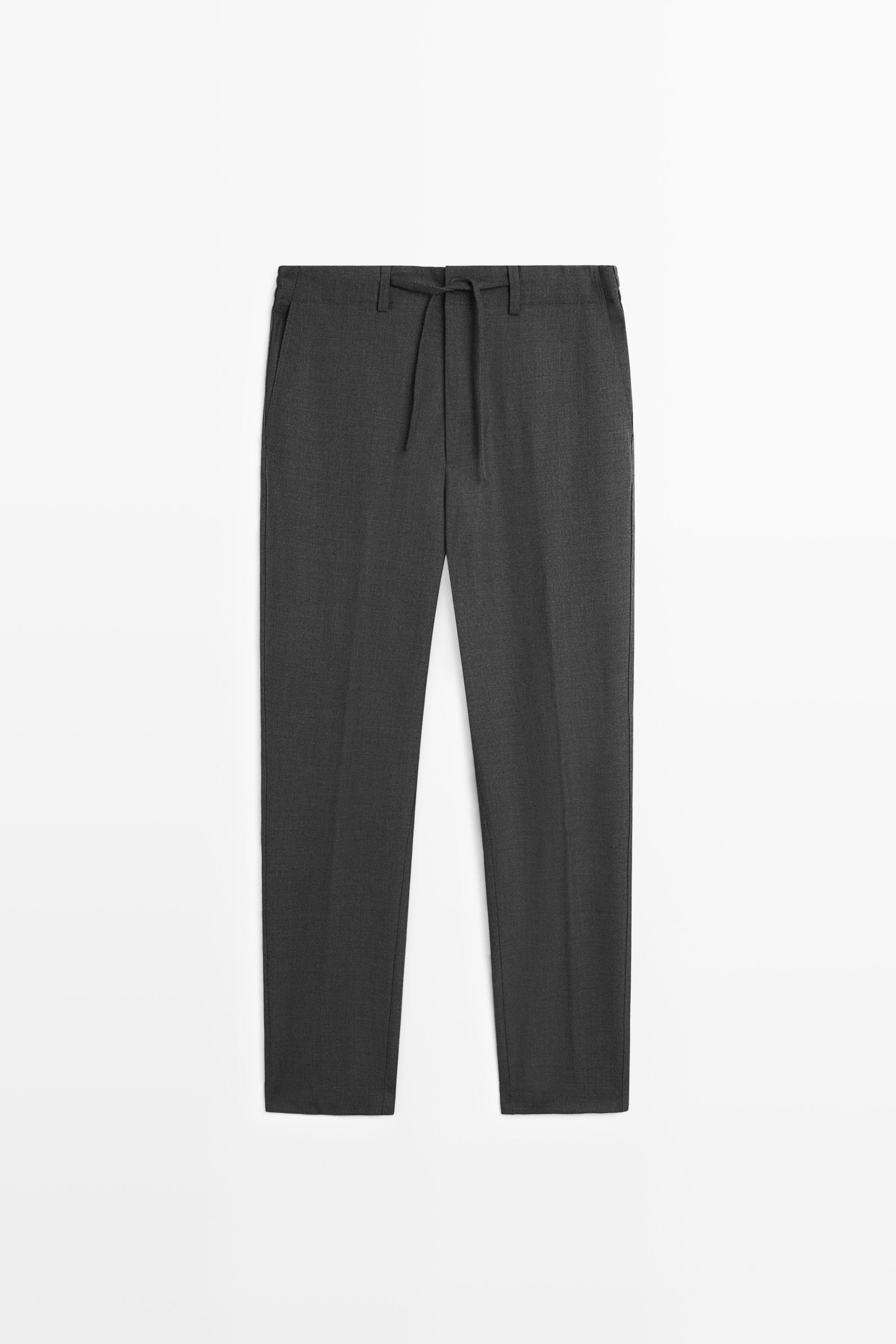 100% Cool Wool Pants Grey