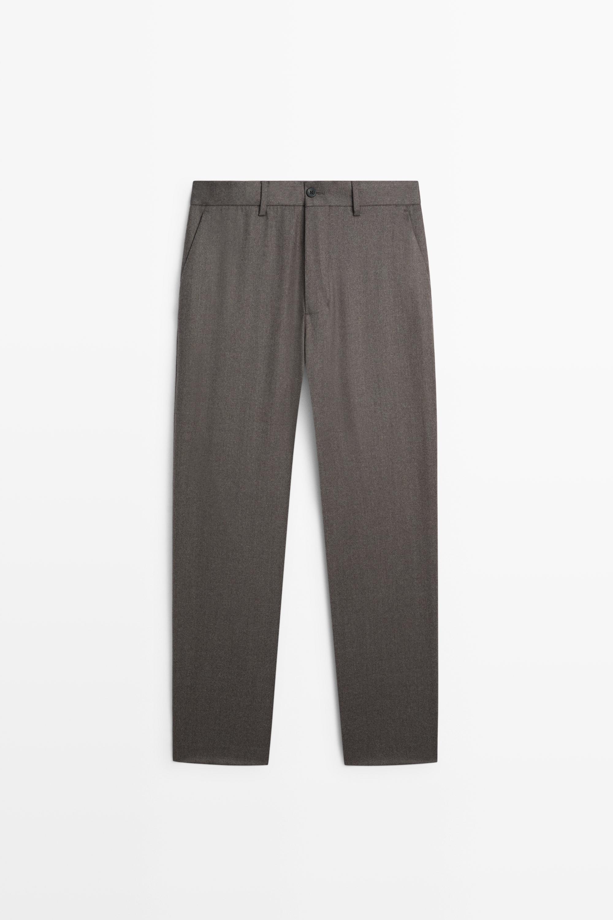 100% Wool Suit Pants Mink