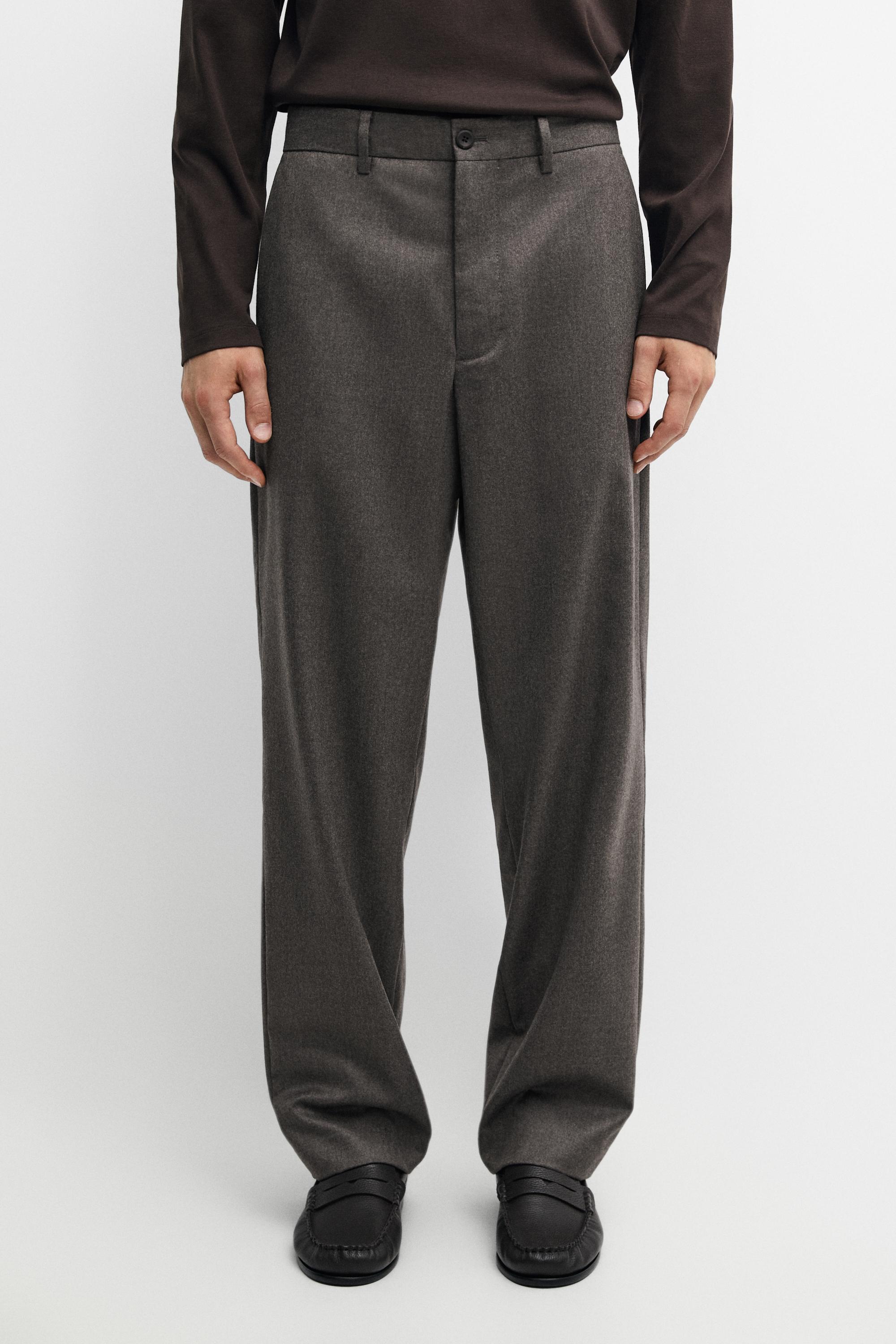 100% Wool Suit Pants Mink