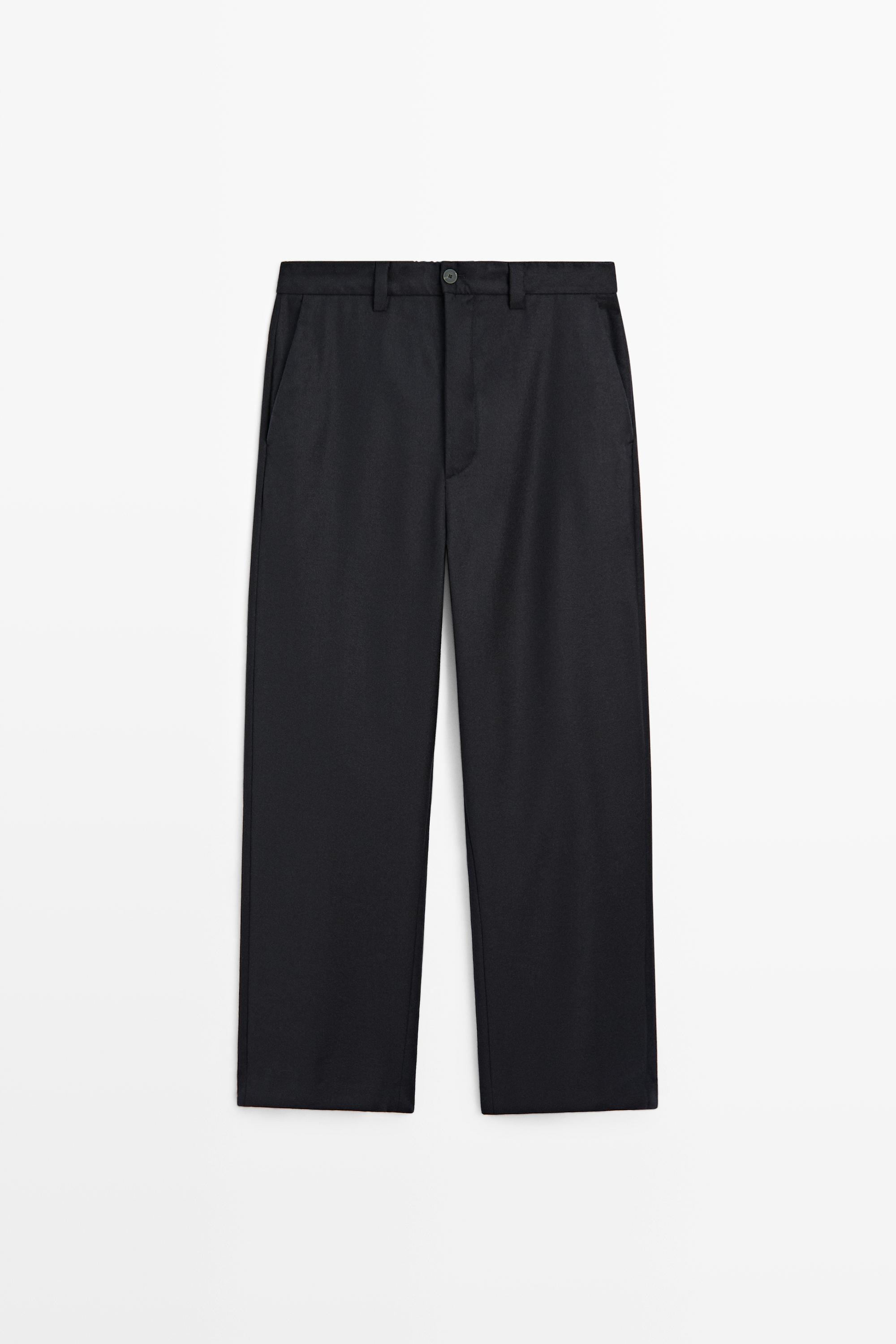100% wool total look pants Deep Blue