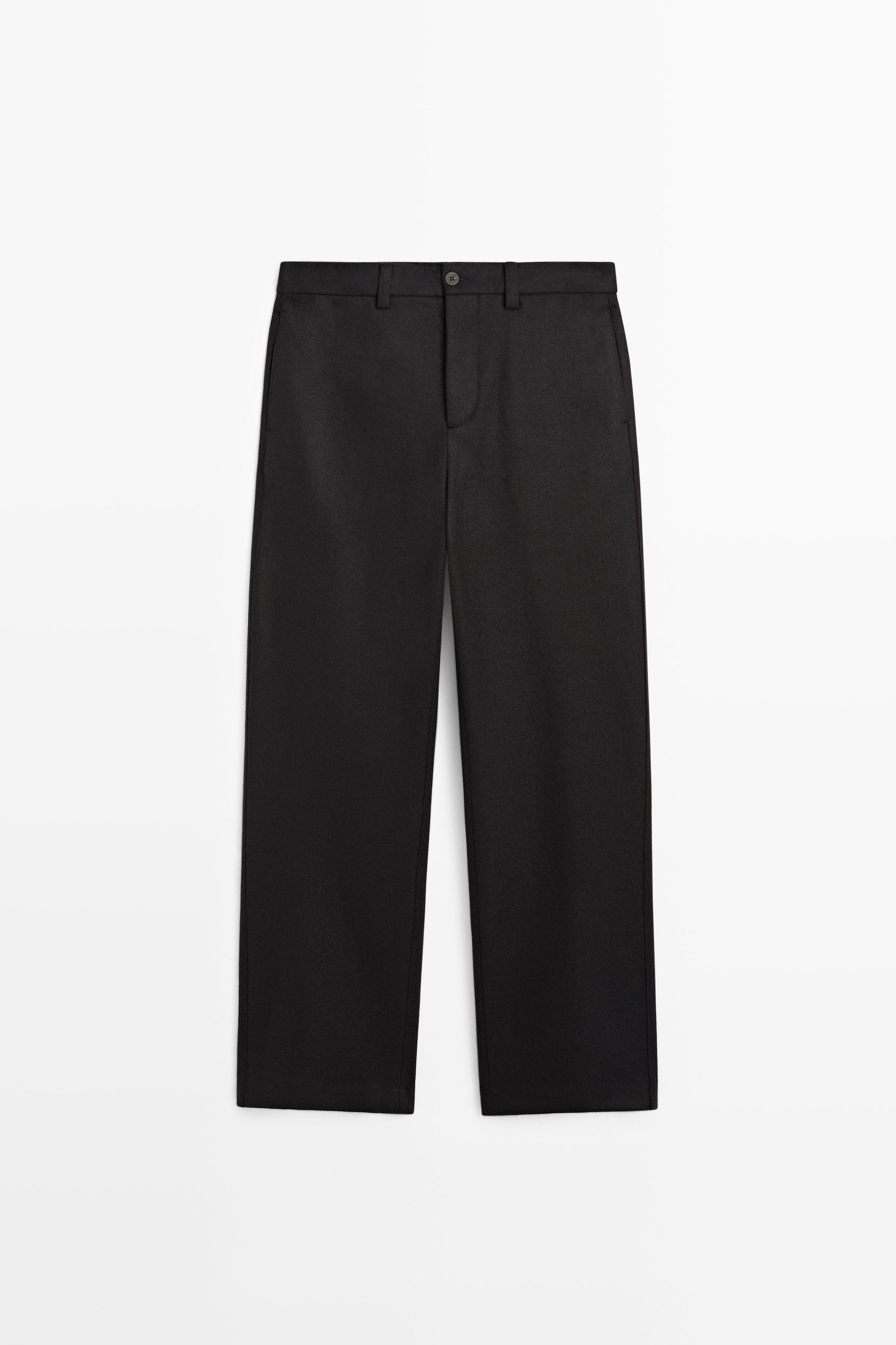 100% Wool Total Look Pants Navy Blue