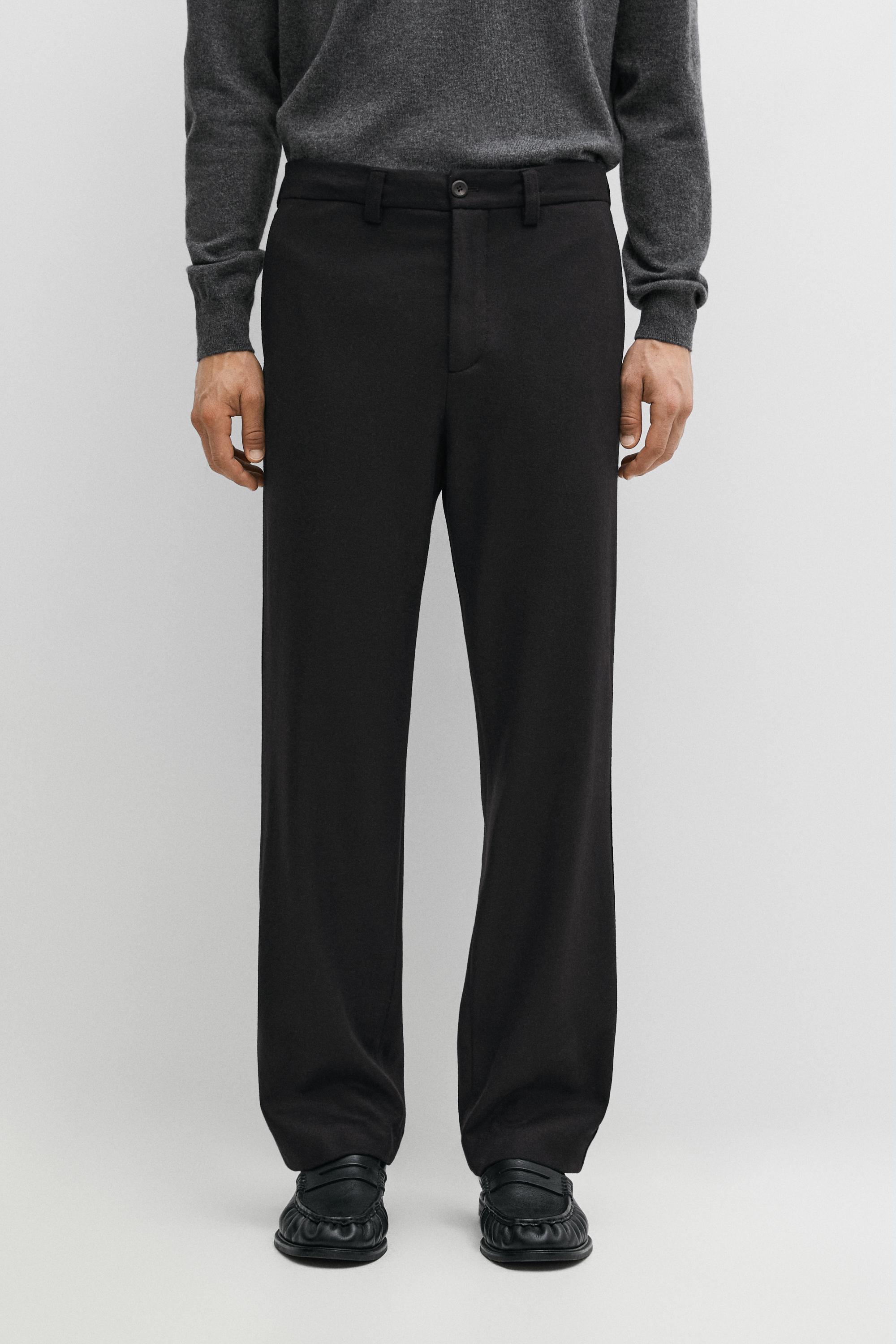 100% Wool Total Look Pants Navy Blue