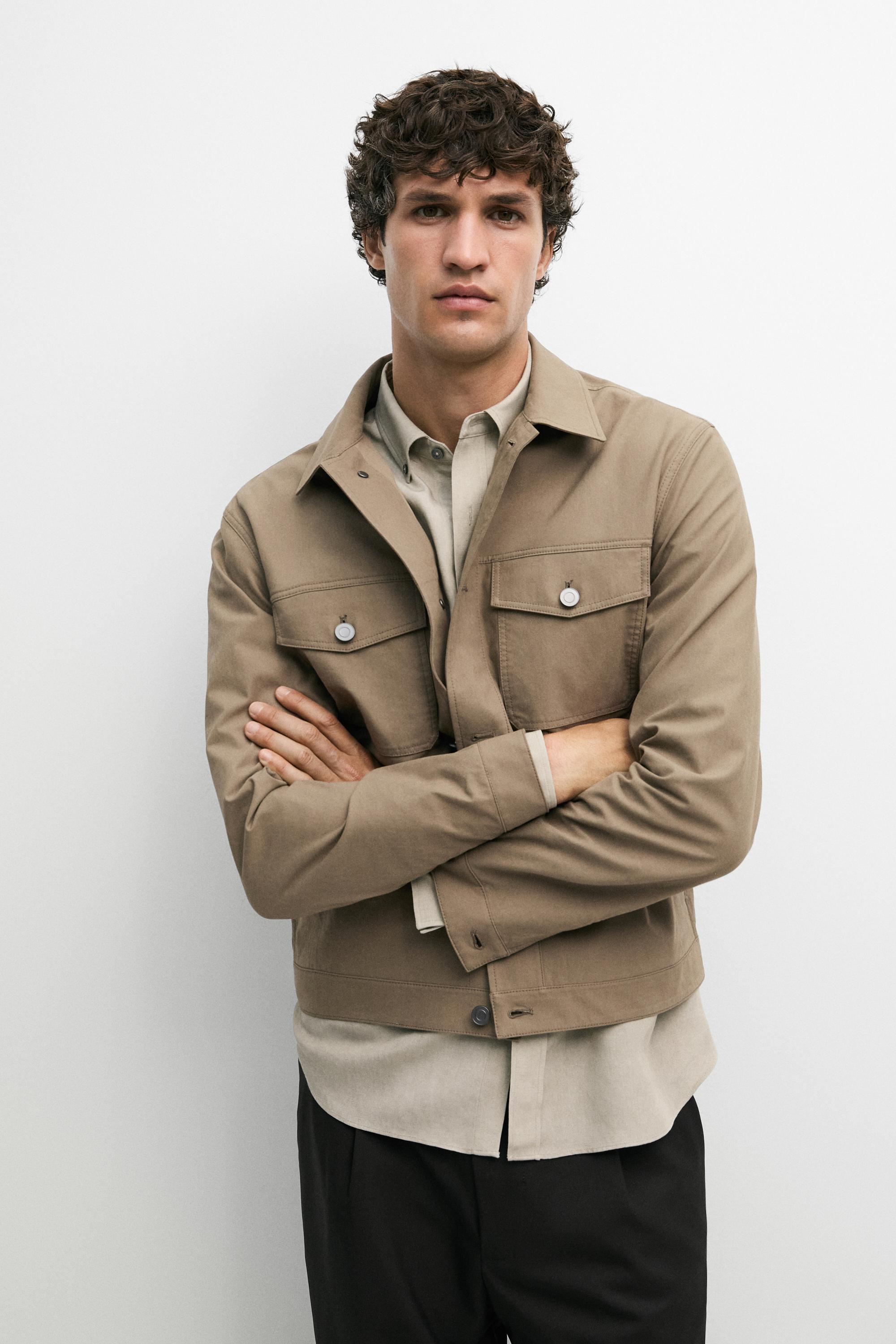 Double pocket trucker jacket Ochre