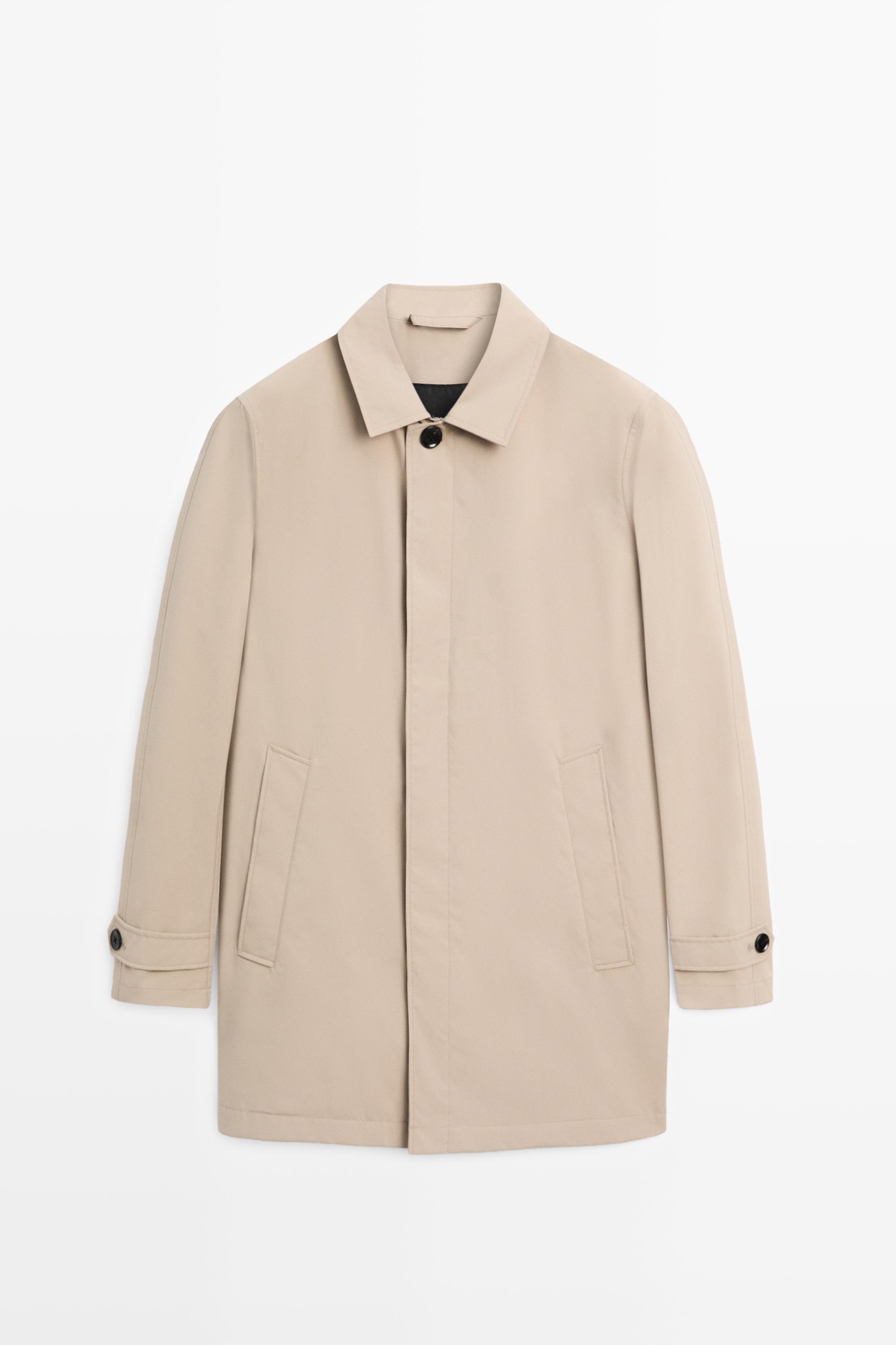 Lightweight long trench coat Pale Sand