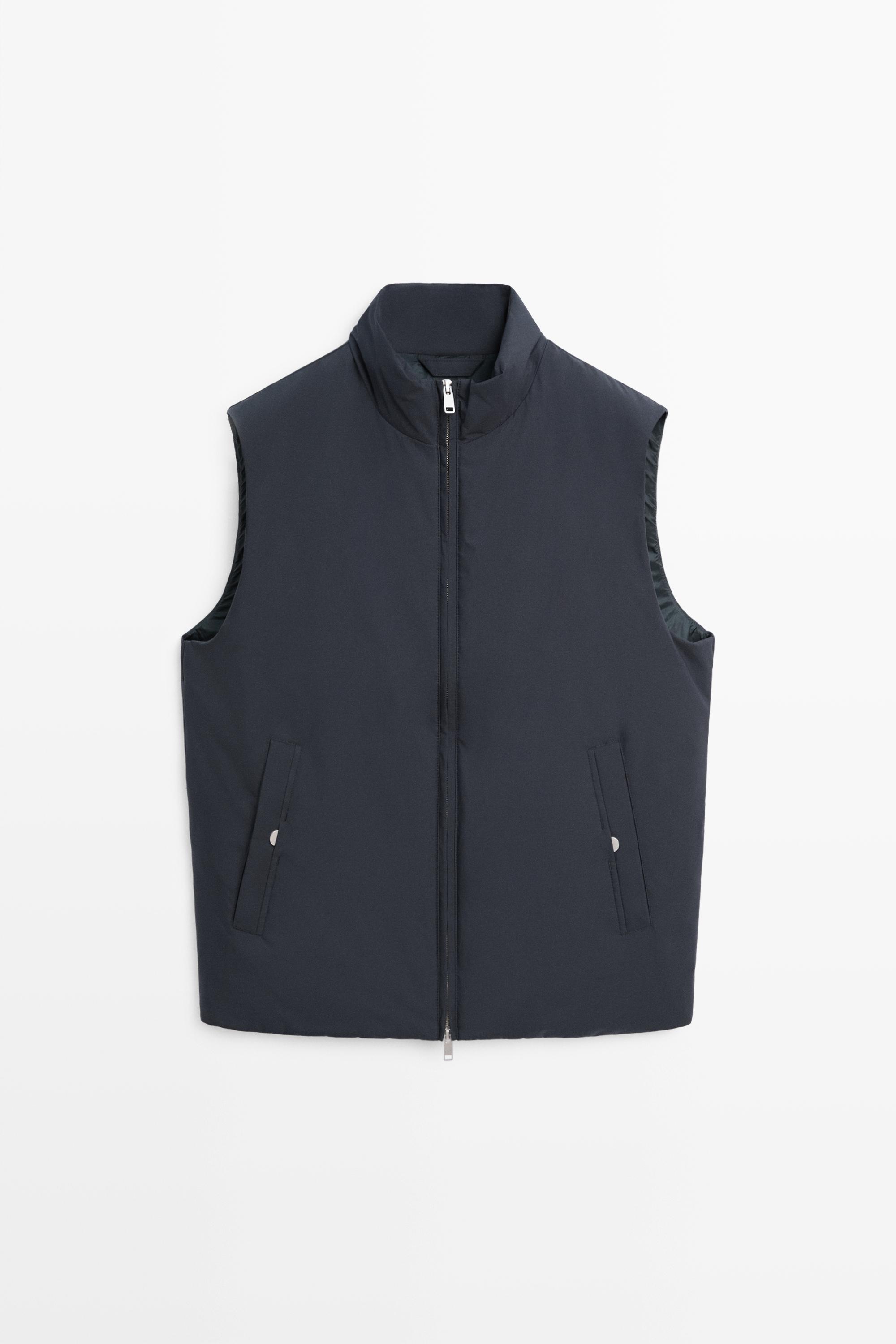 Ultra-lightweight water-repellent down gilet Navy Blue