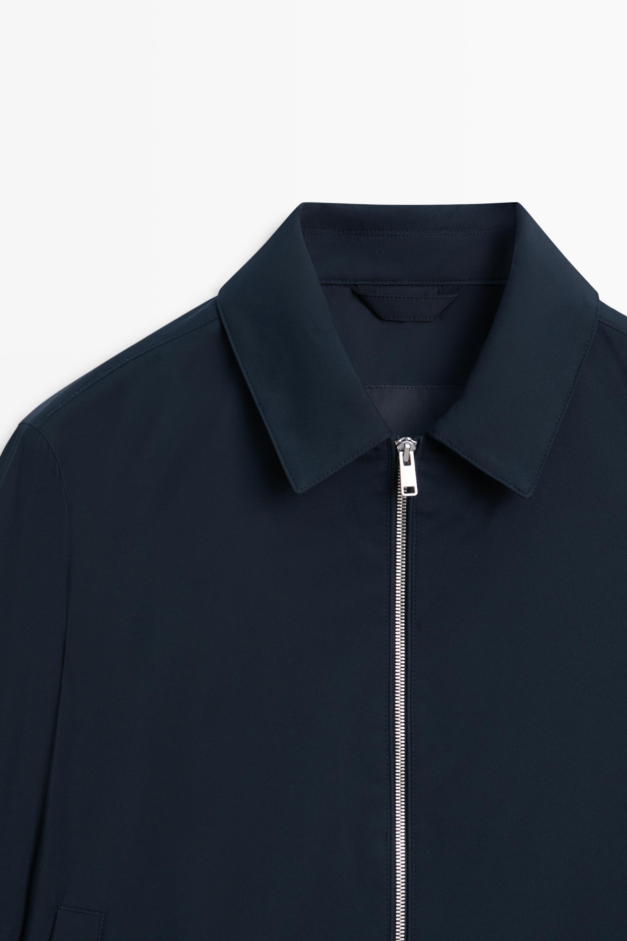 Lightweight jacket with collar detail Navy Blue