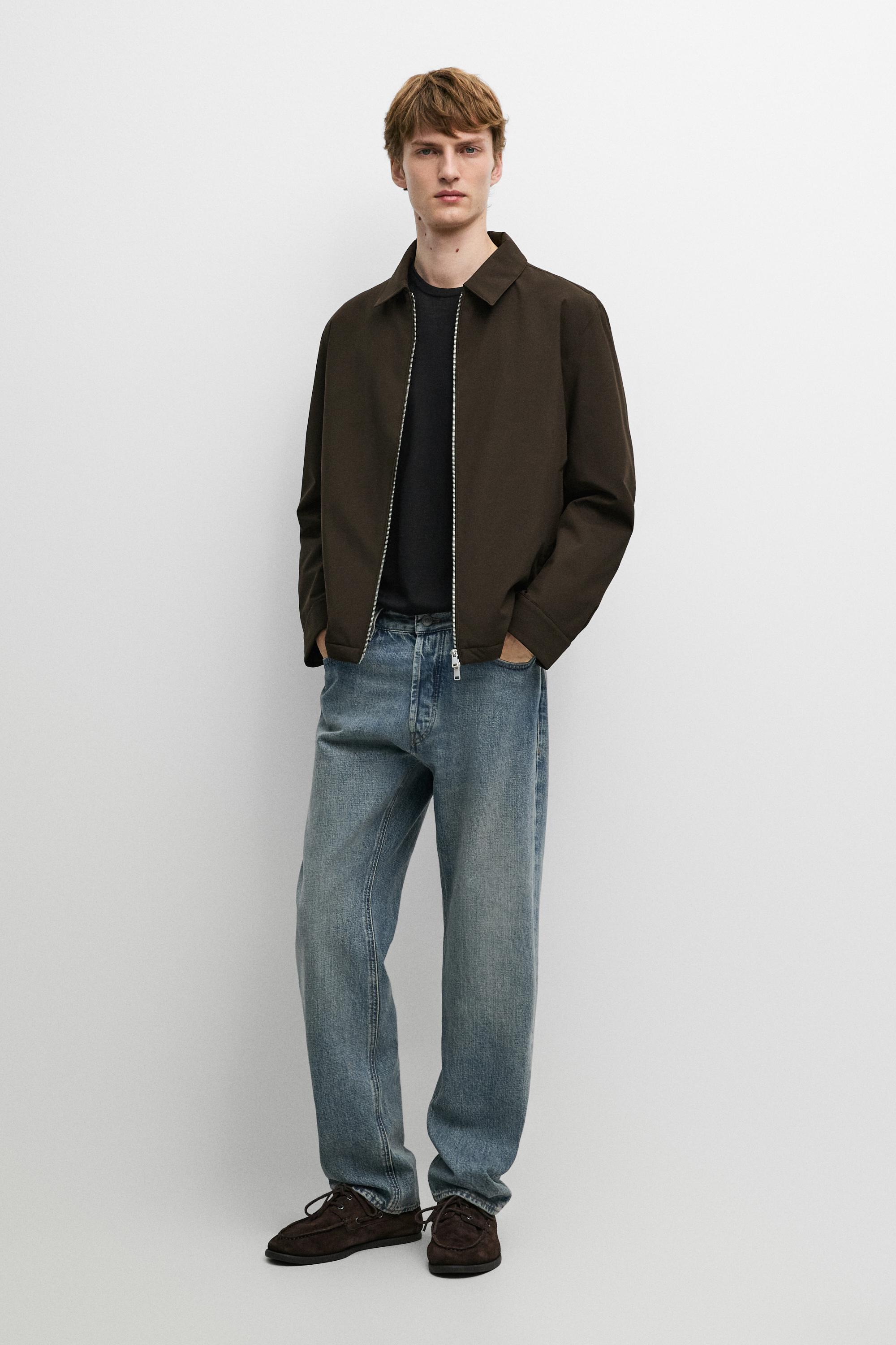 Lightweight jacket with collar detail Chocolate