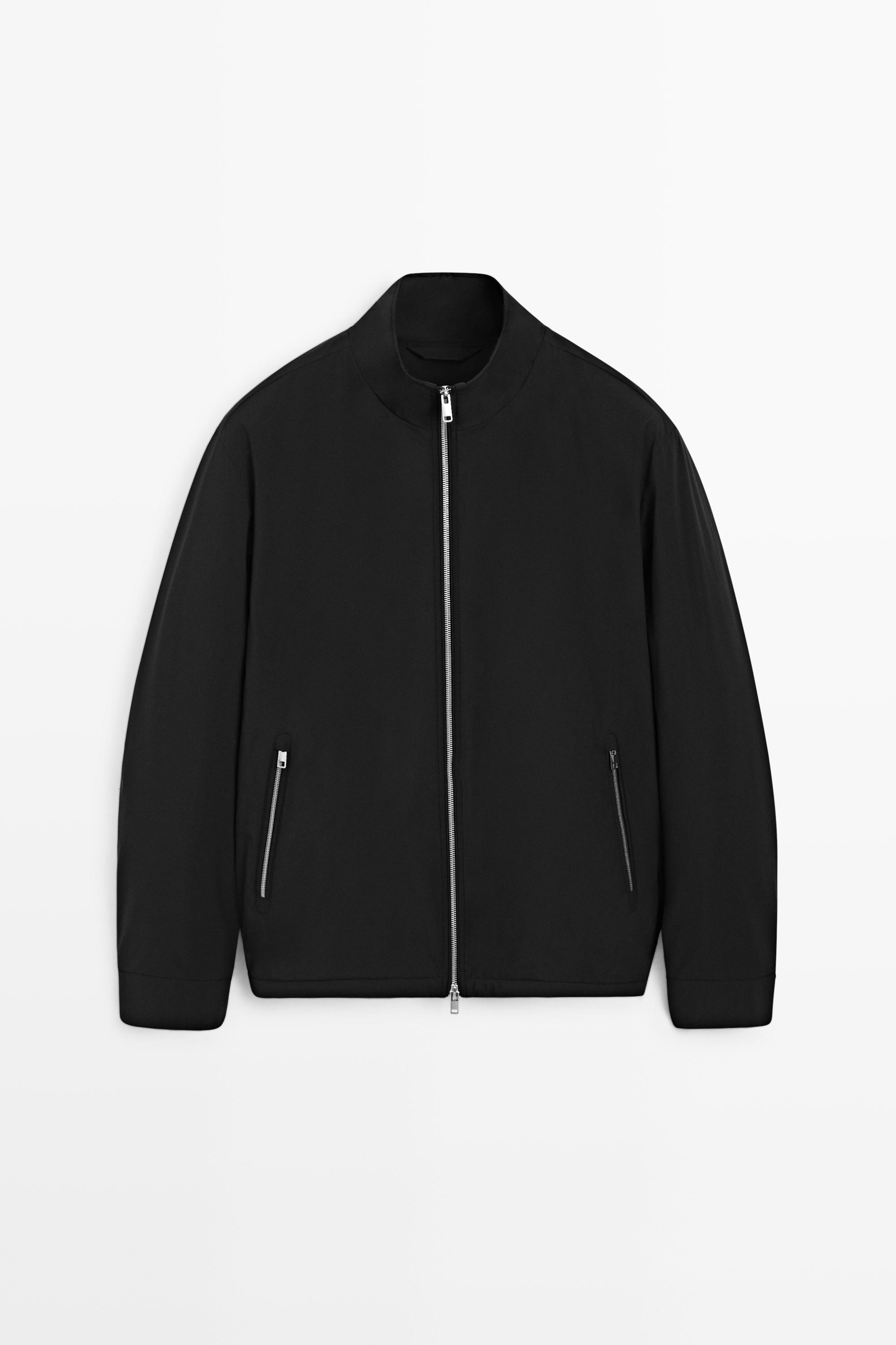 Technical jacket with pocket detail Black