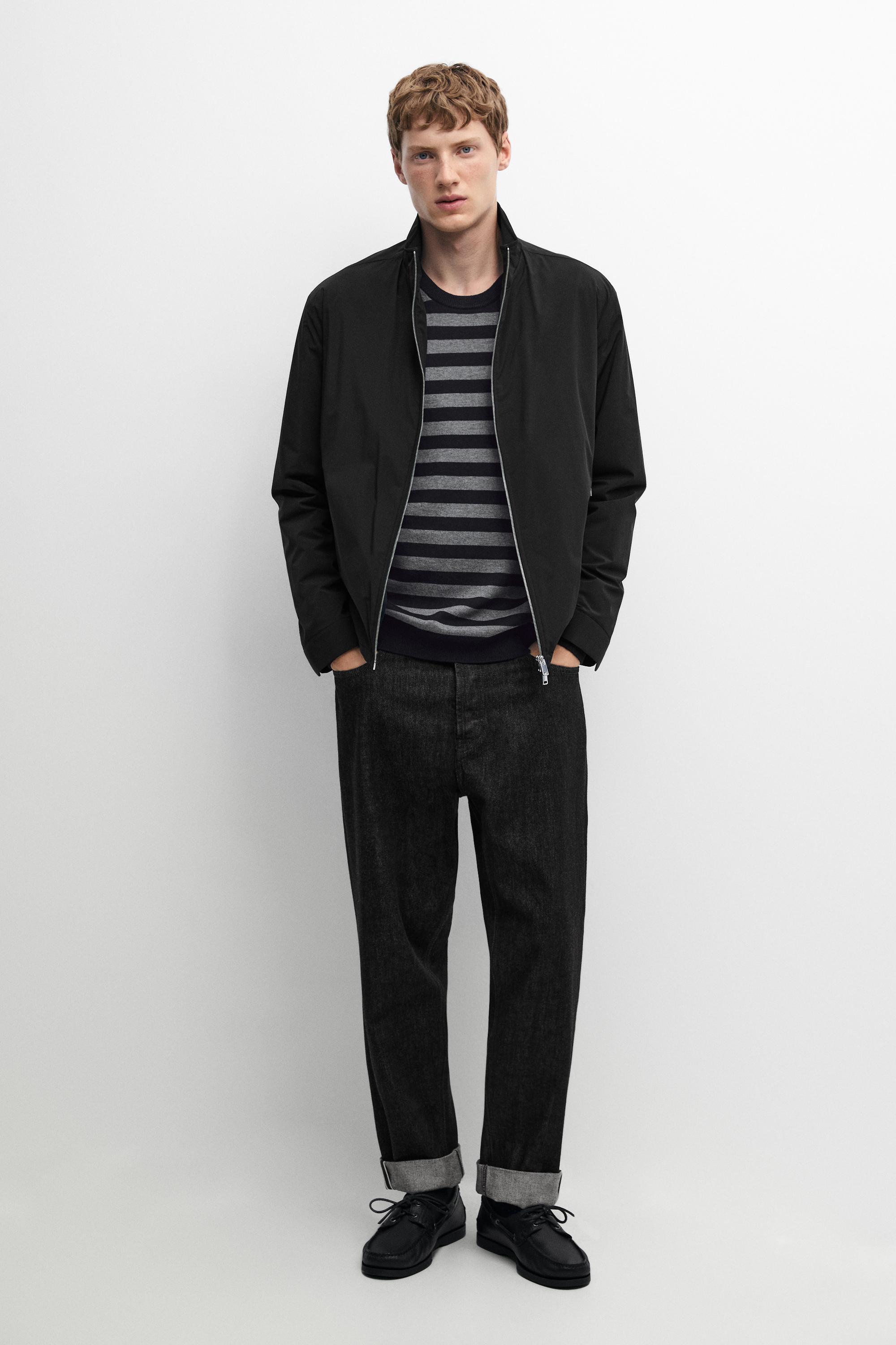 Technical jacket with pocket detail Black