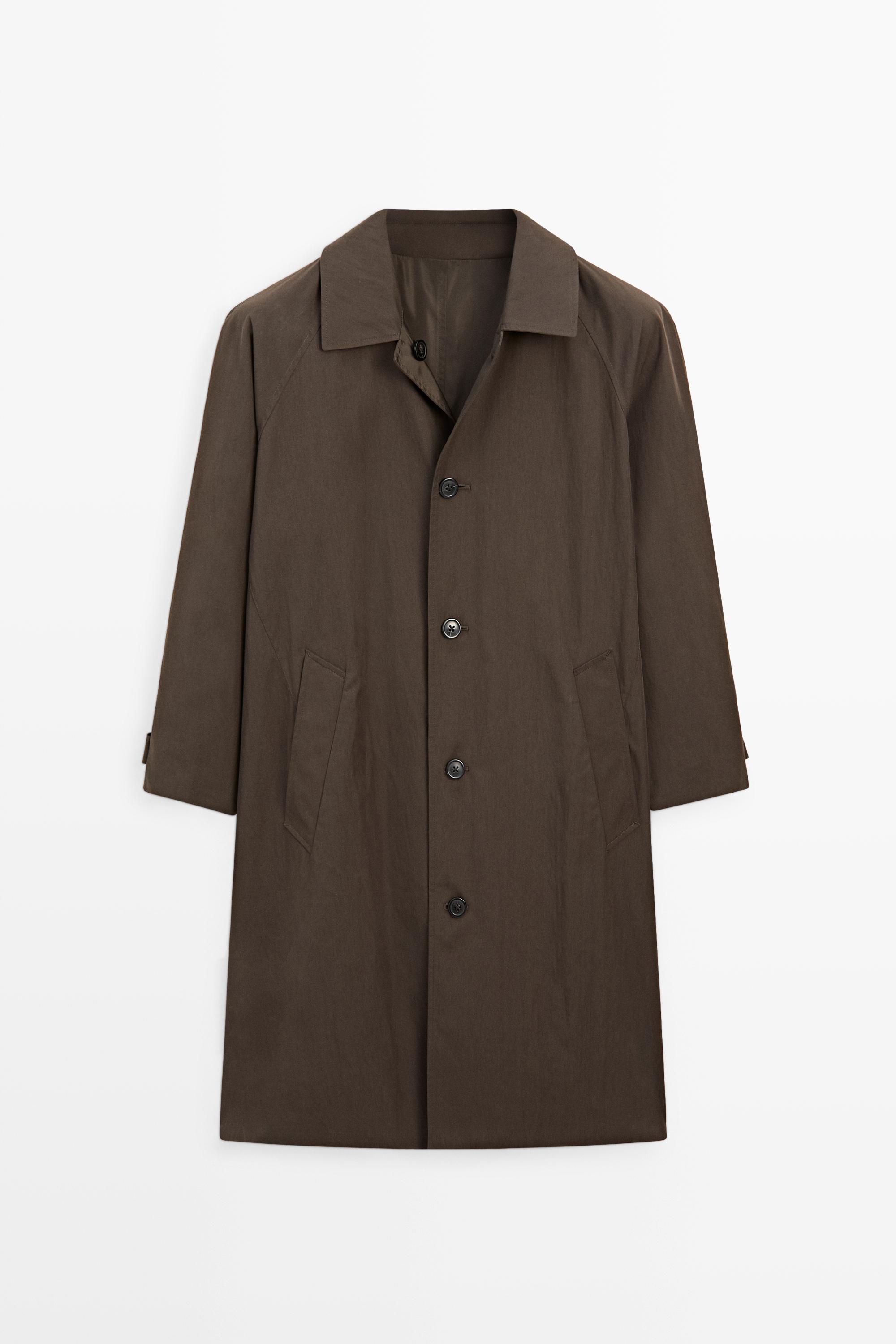 Long reversible trench coat Chocolate