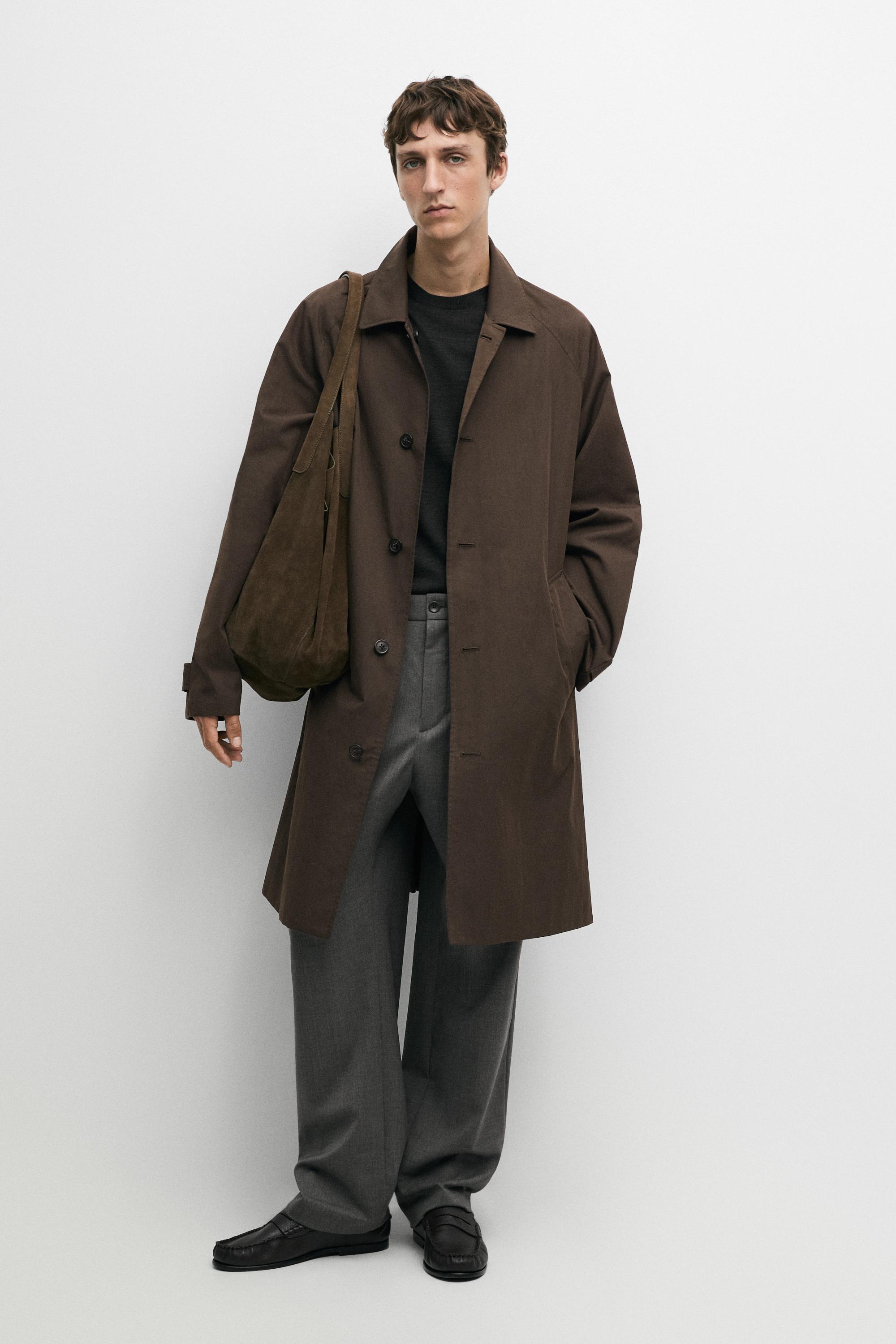Long reversible trench coat Chocolate