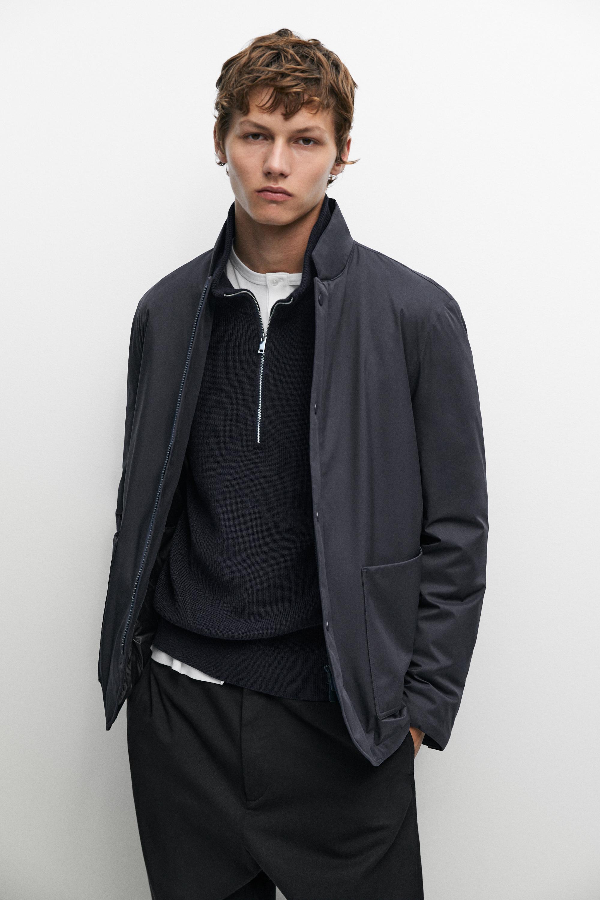 Stand-up collar down jacket Sky Blue