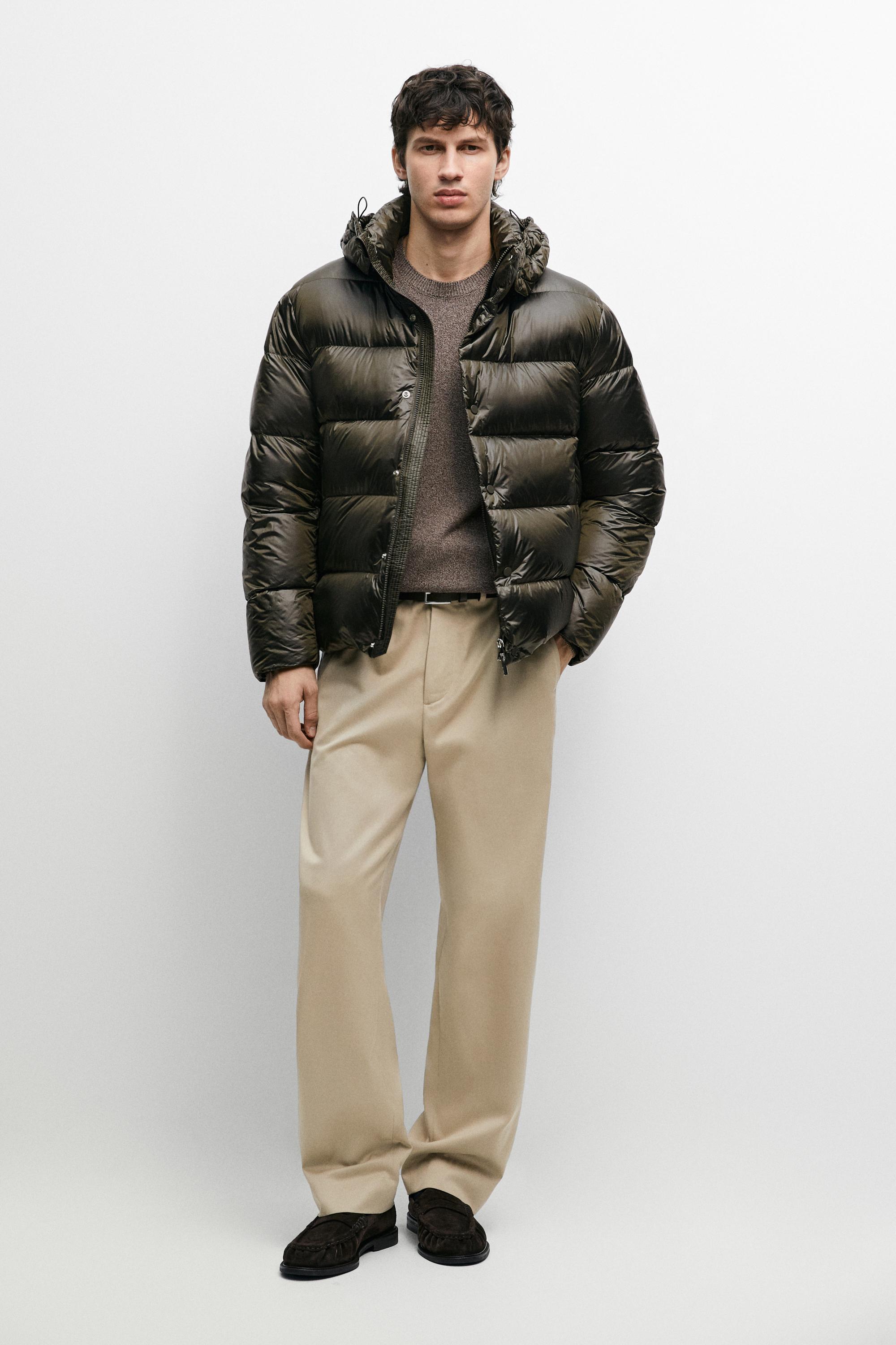 Satin down jacket Green