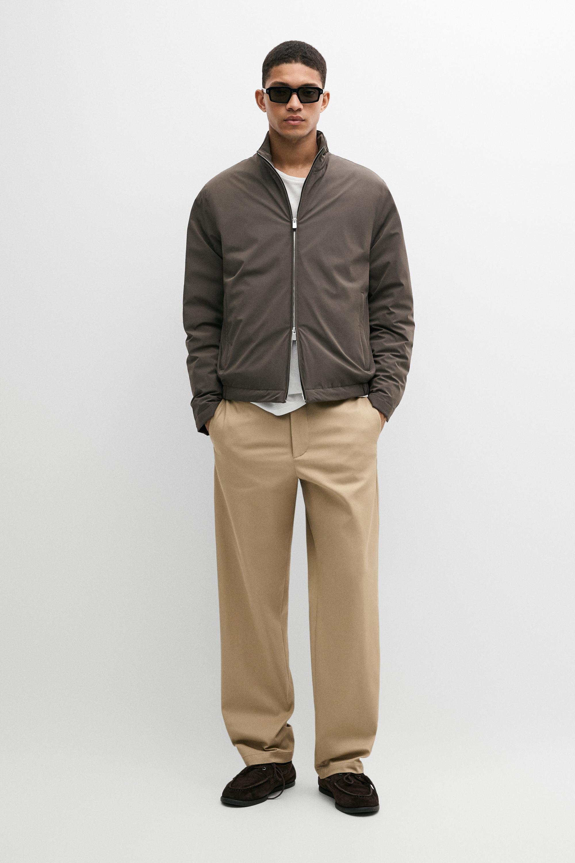 Lightweight quilted bomber jacket Khaki