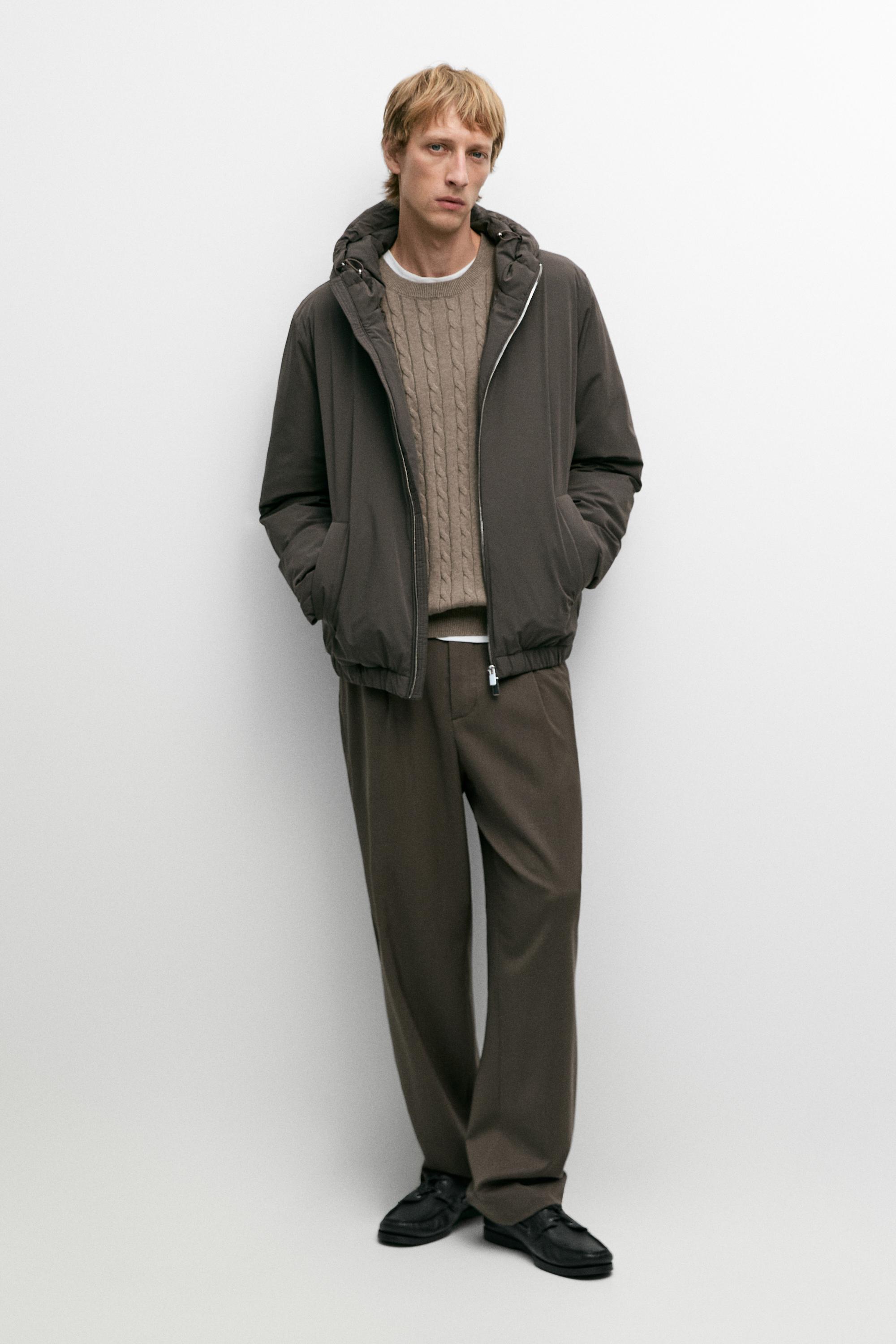 Lightweight hooded down jacket Grey