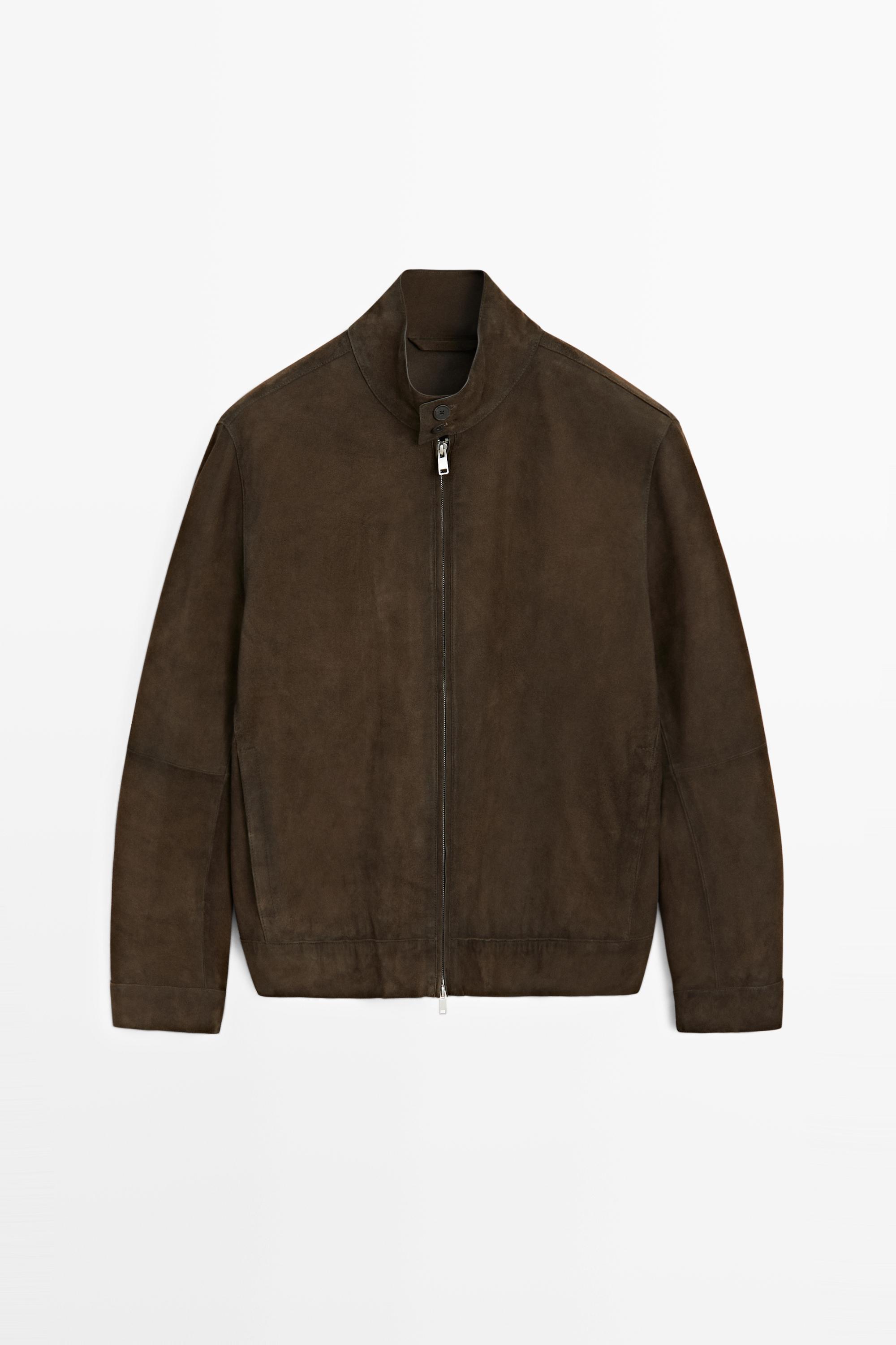 Suede leather jacket Chocolate