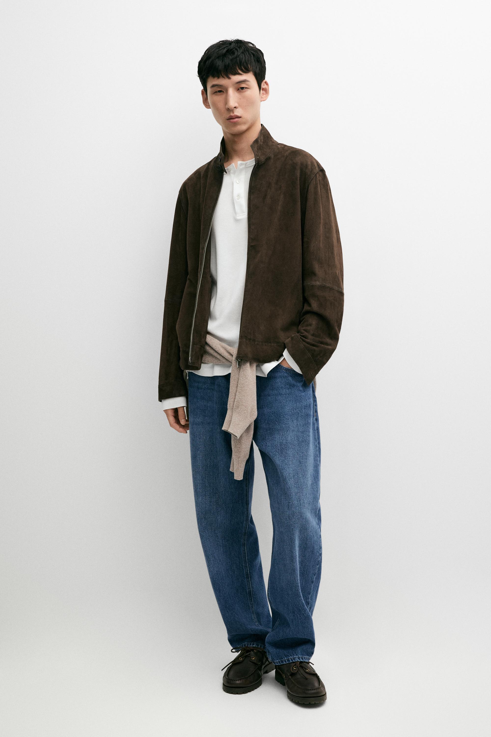 Suede leather jacket Chocolate