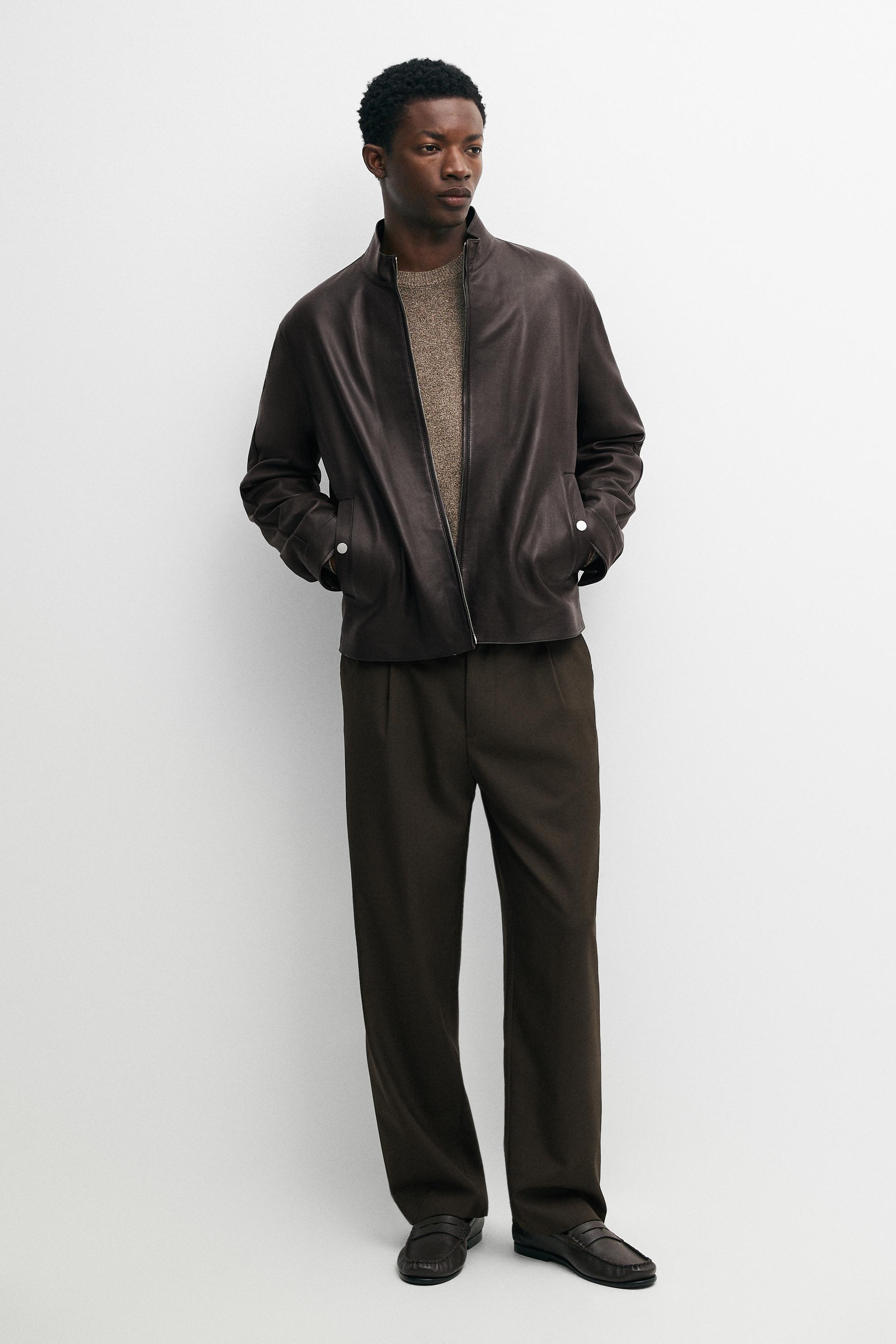 Nappa leather jacket Brown