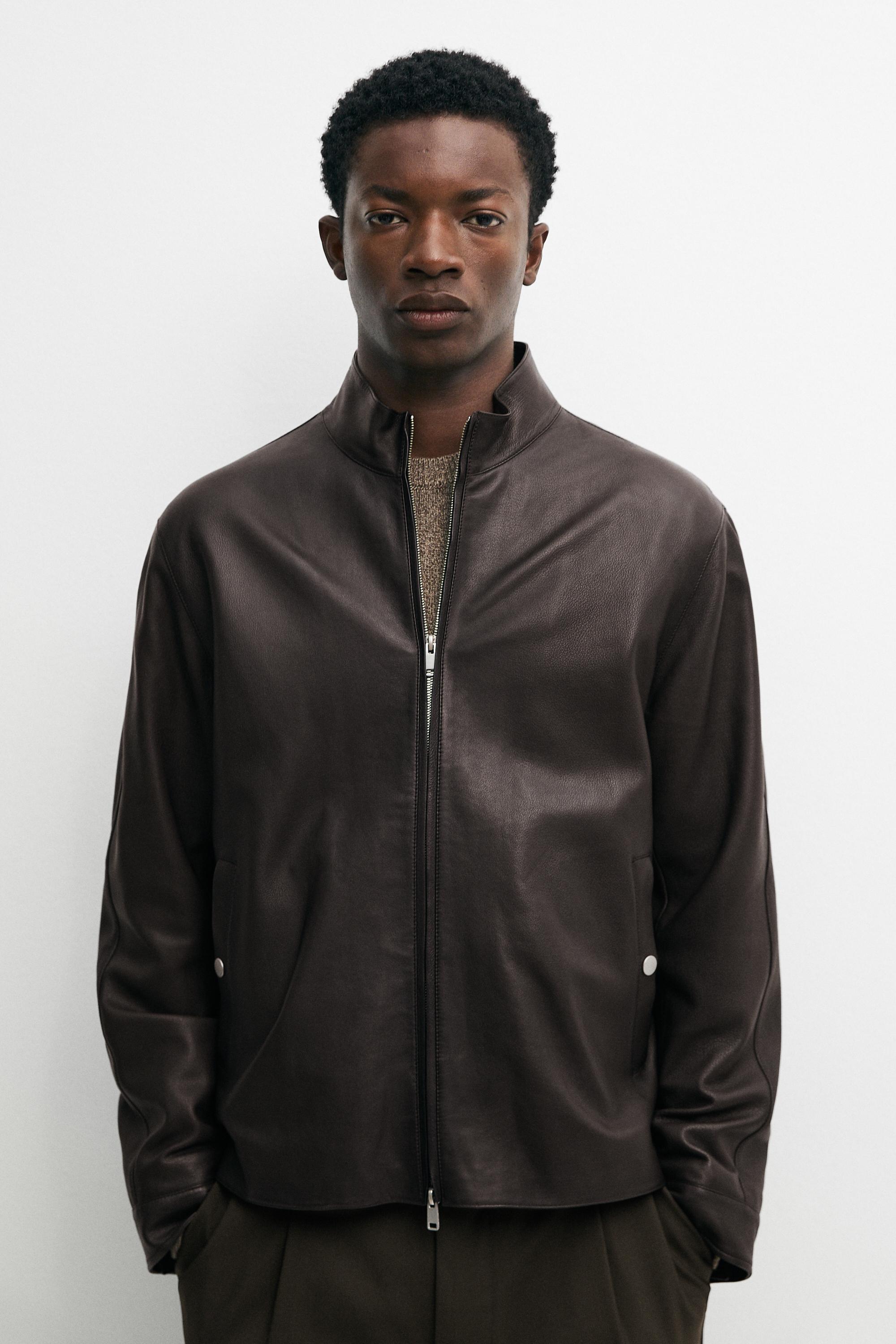 Nappa leather jacket Brown