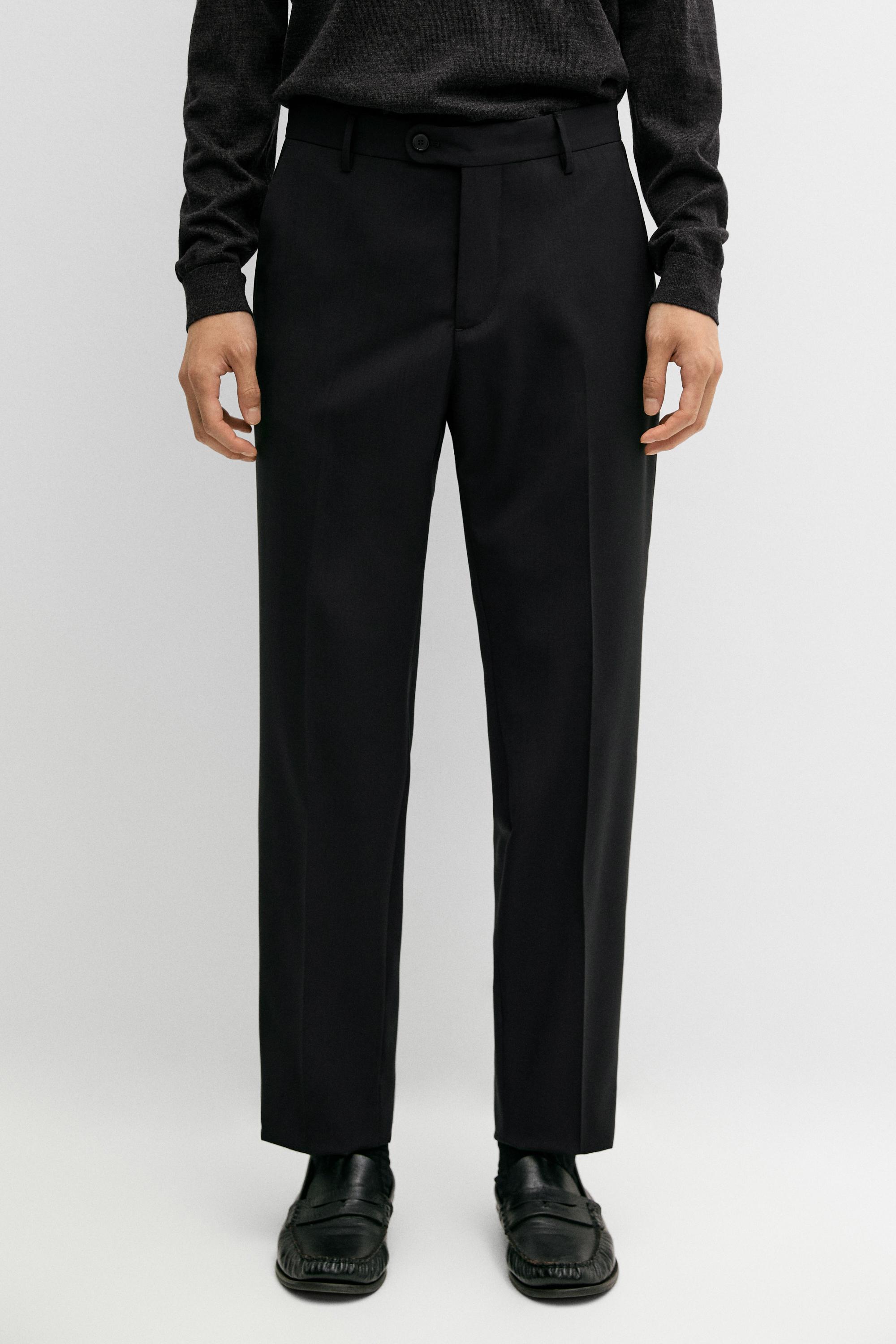100% wool suit pants Black