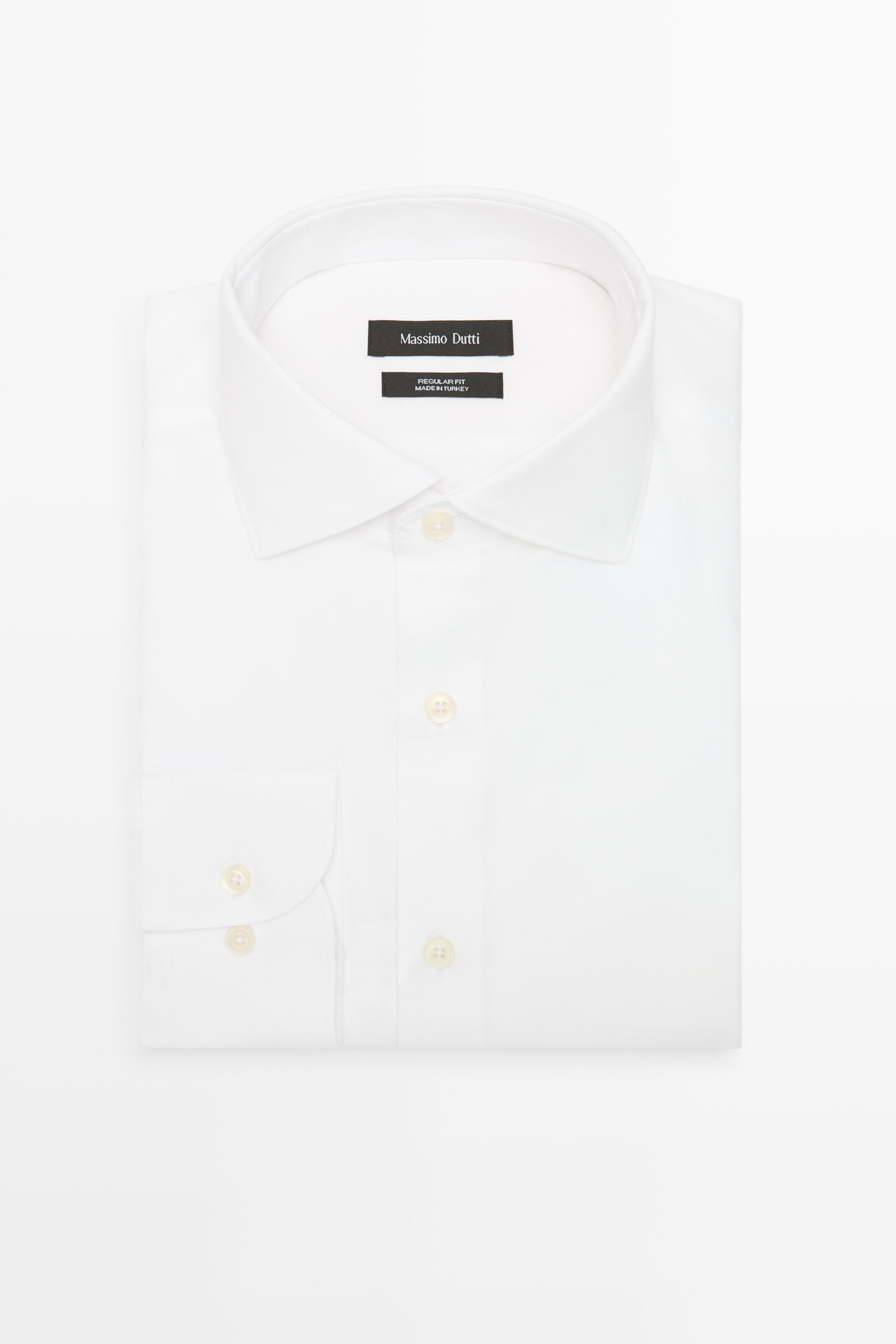 100% cotton regular fit shirt White