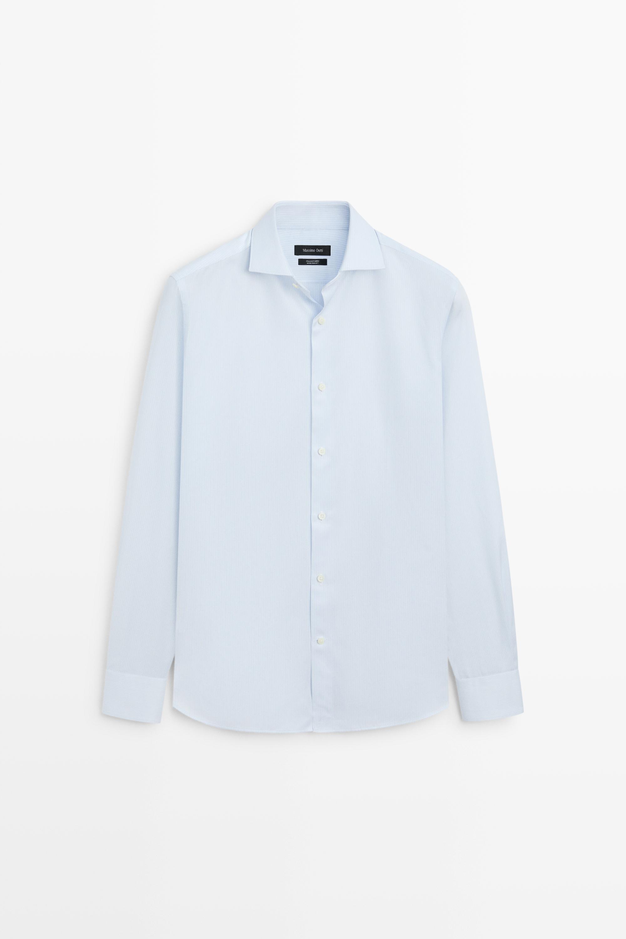 Slim fit 100% cotton shirt Sky Blue