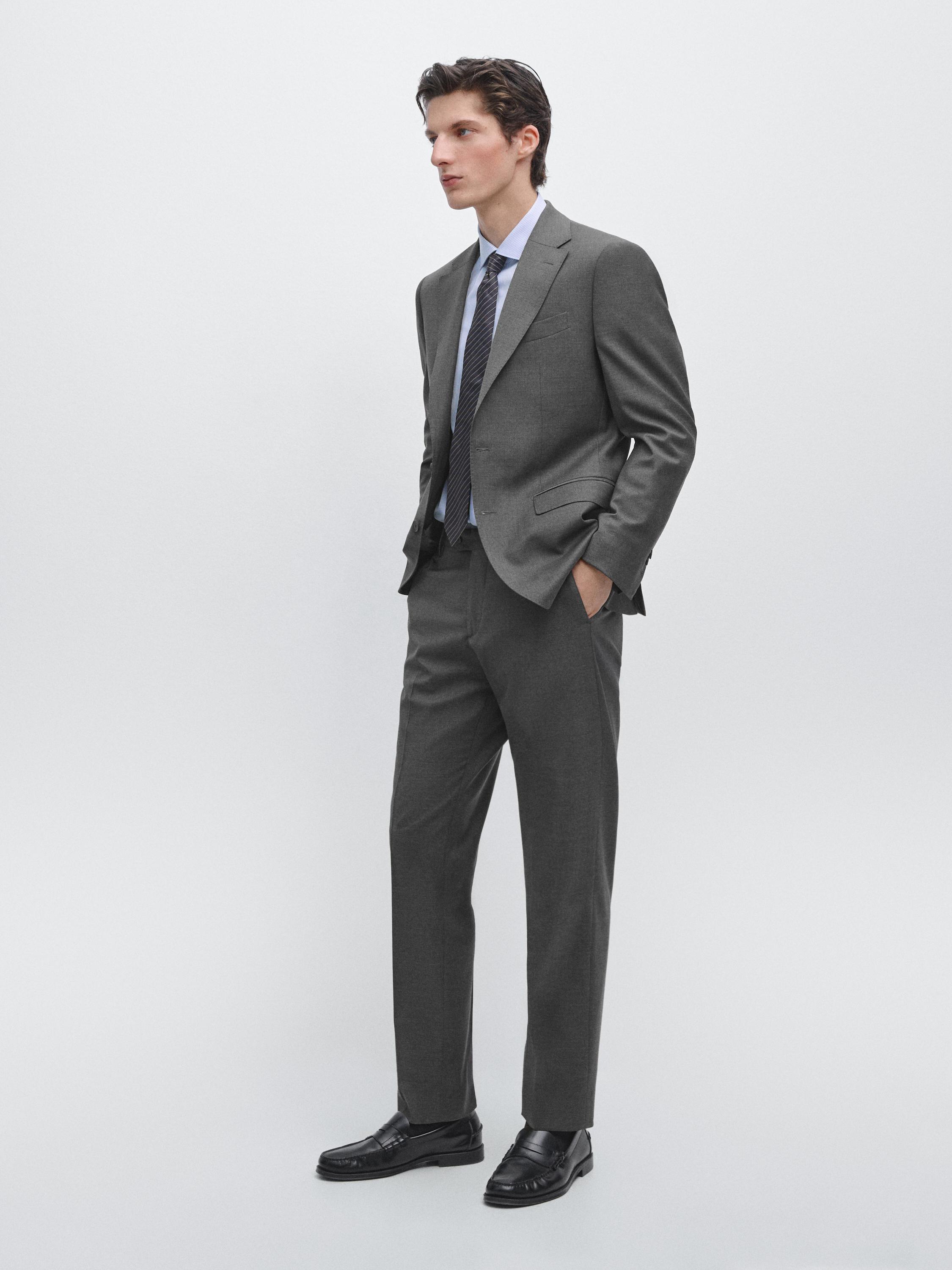 Cold wool suit trousers Grey