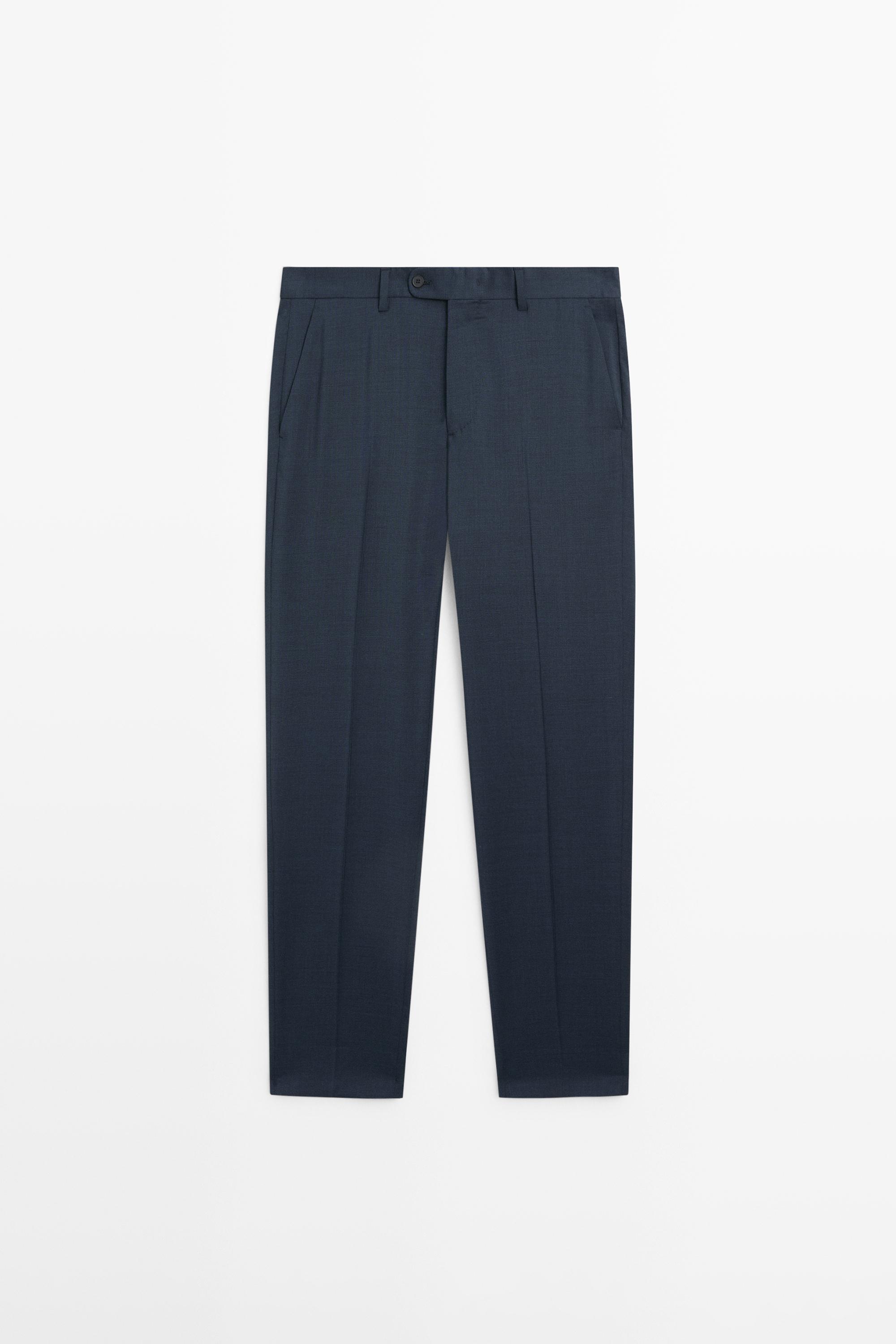 Cold wool suit trousers Blue