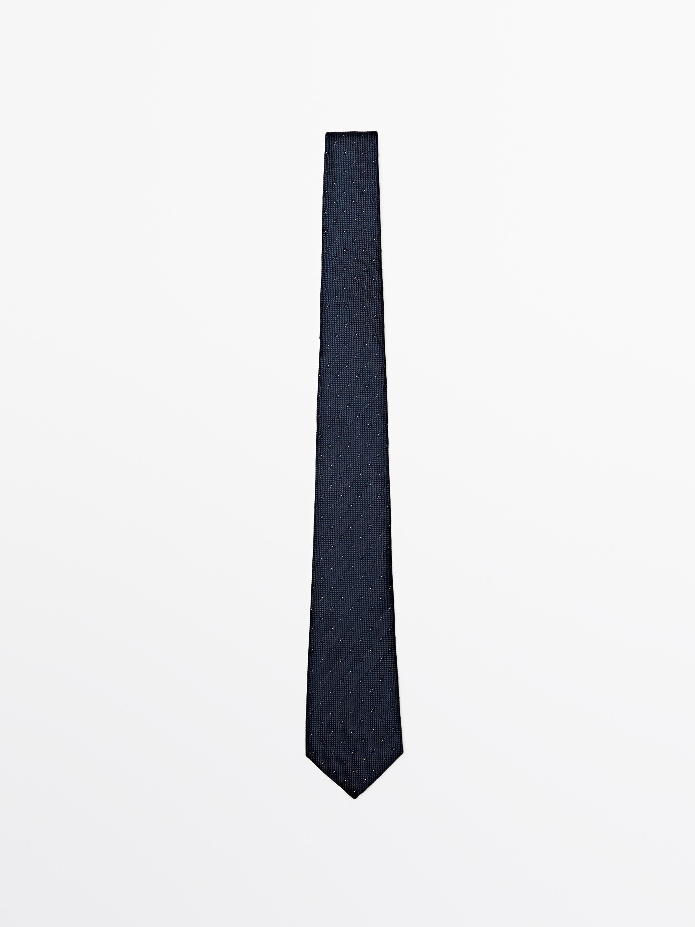100% silk tie Navy Blue