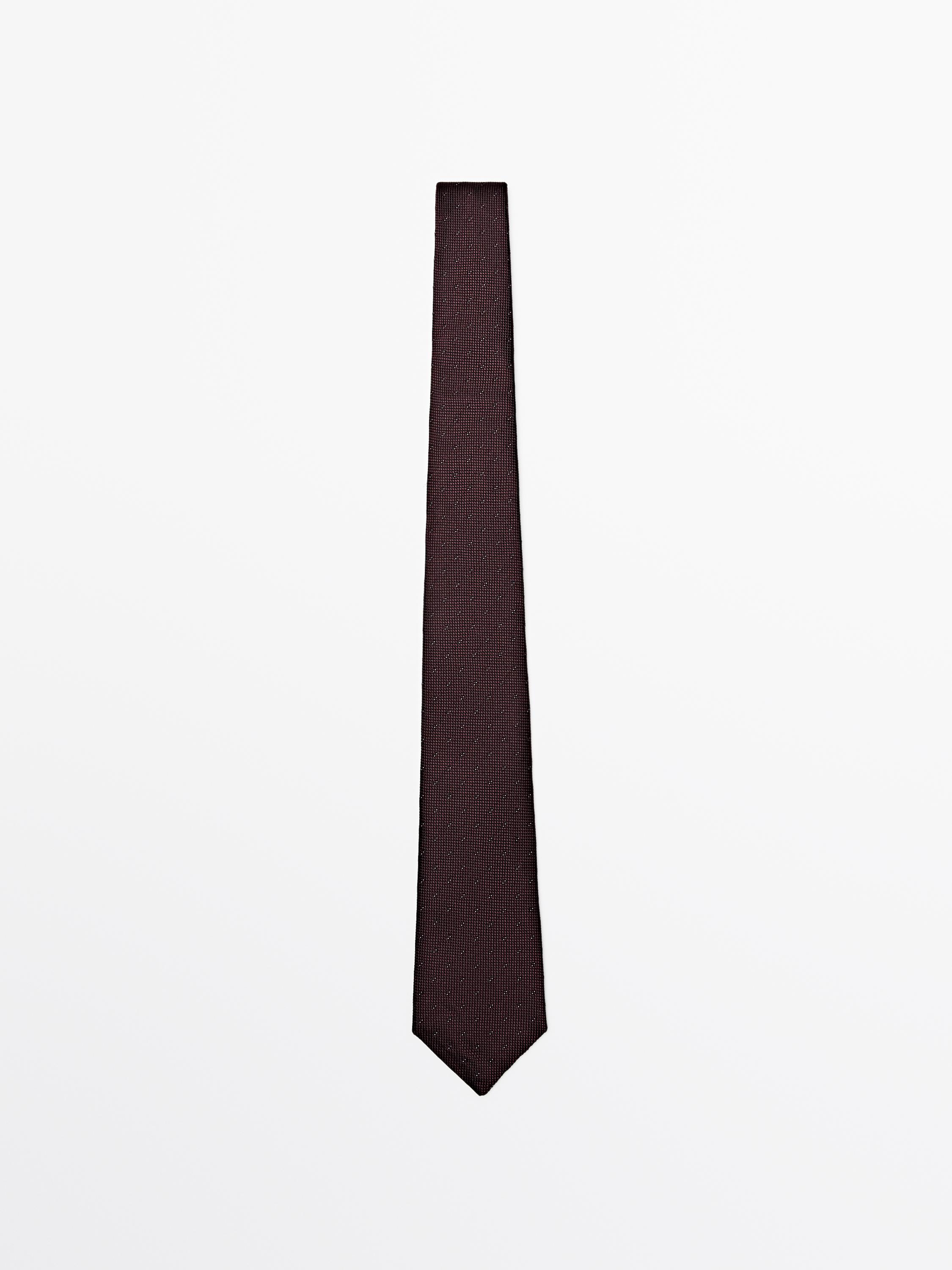 100% silk tie Maroon