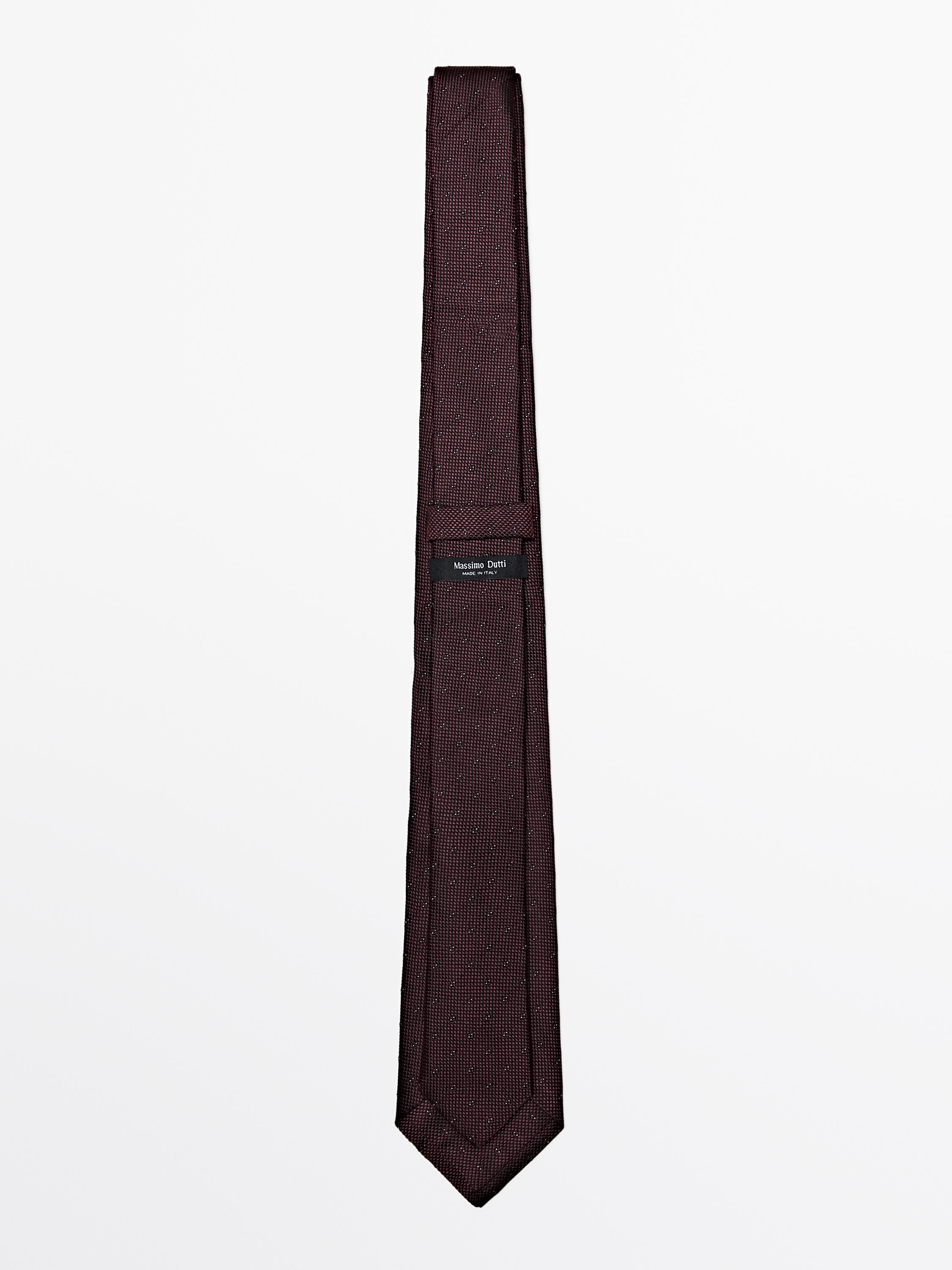 100% silk tie Maroon