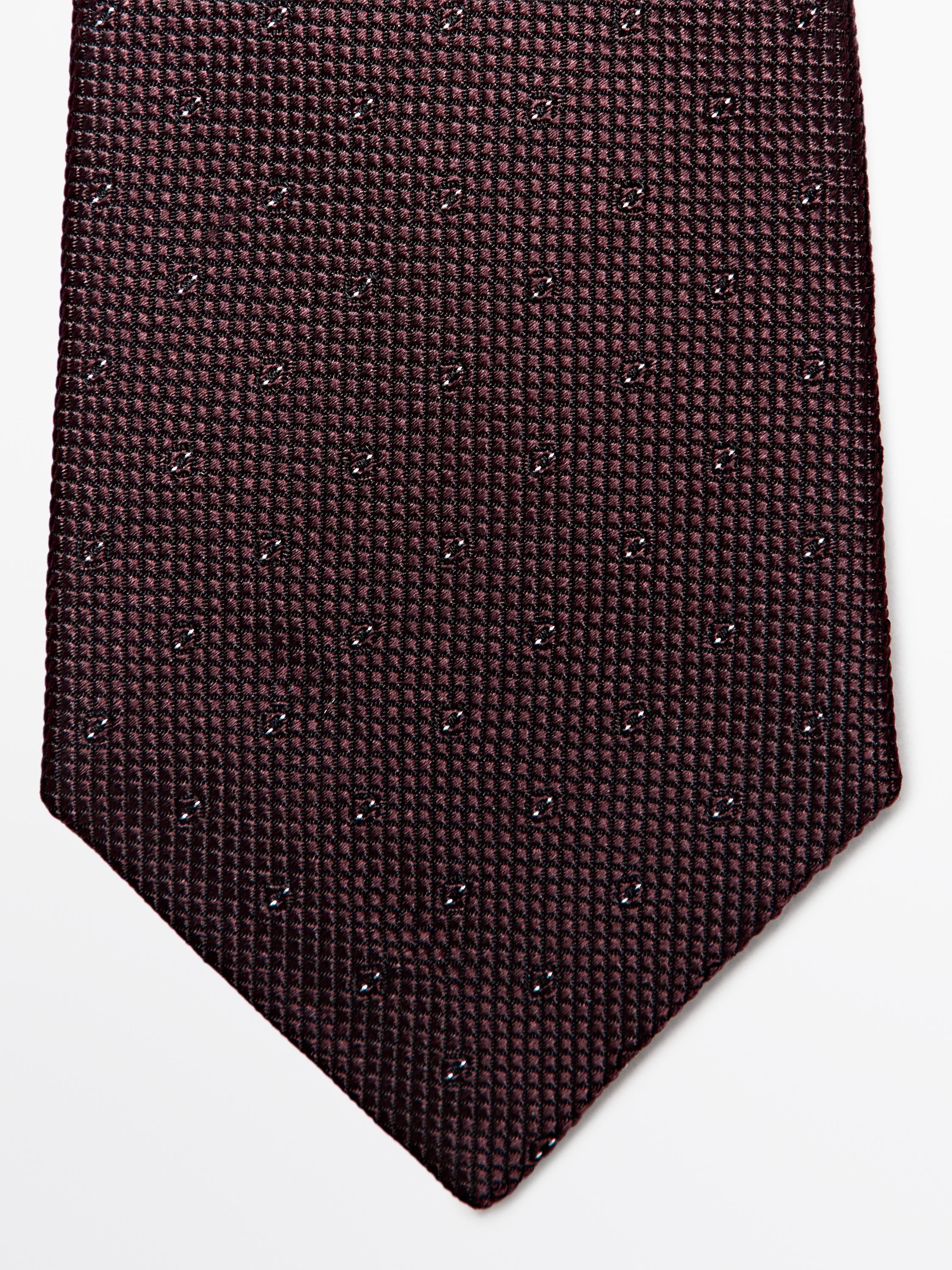 100% silk tie Maroon