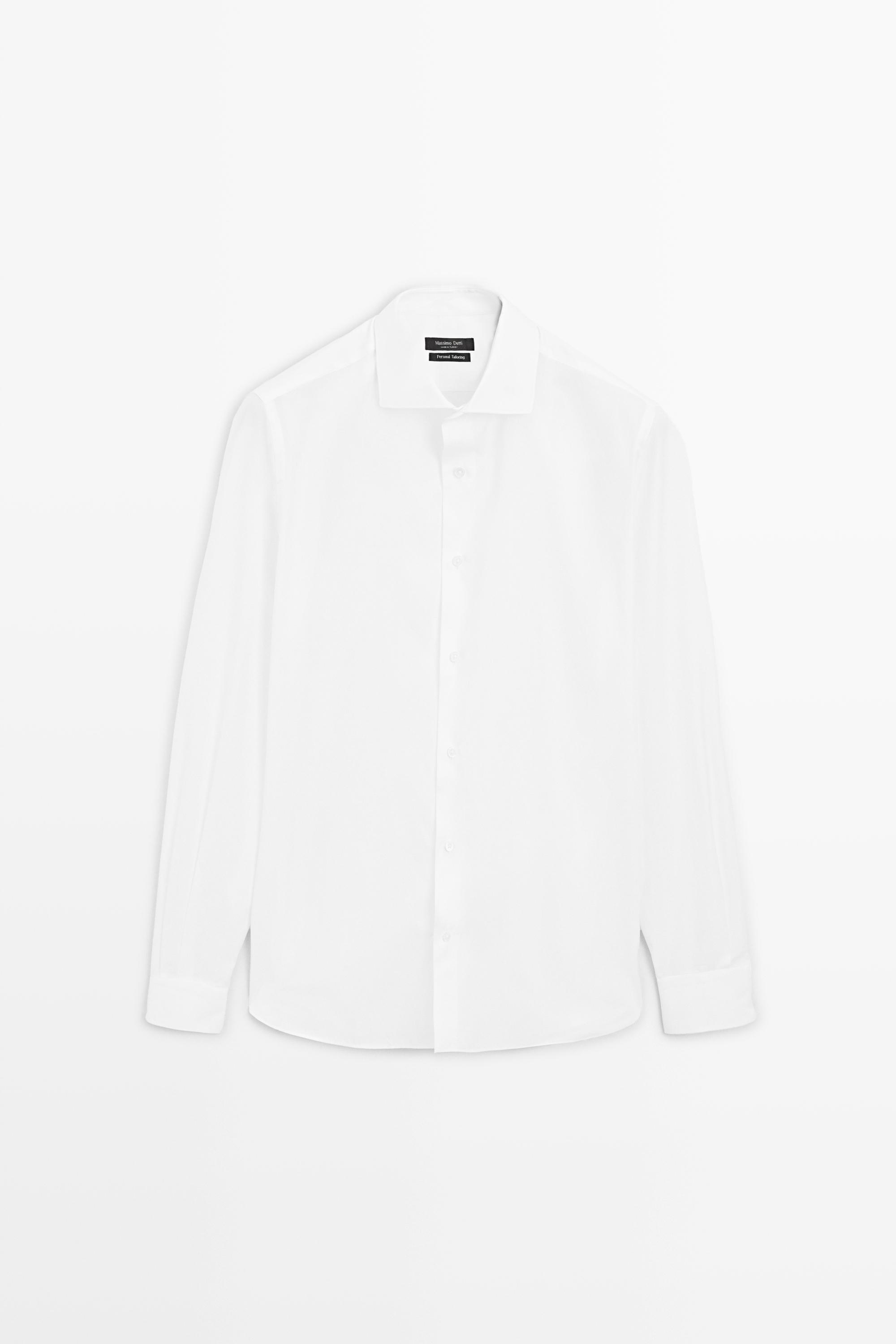 Slim fit 100% cotton shirt White