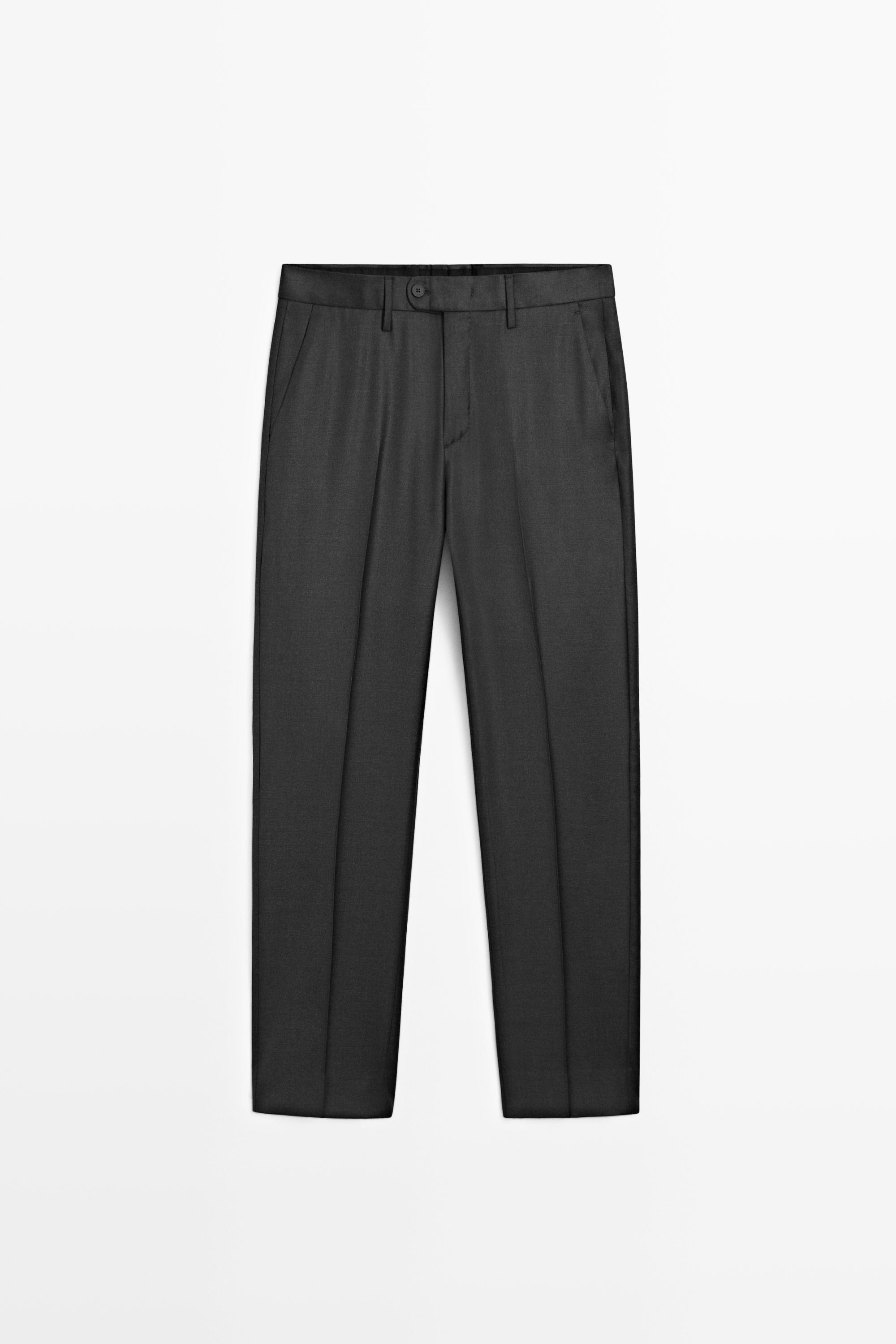 Cold wool suit trousers Charcoal
