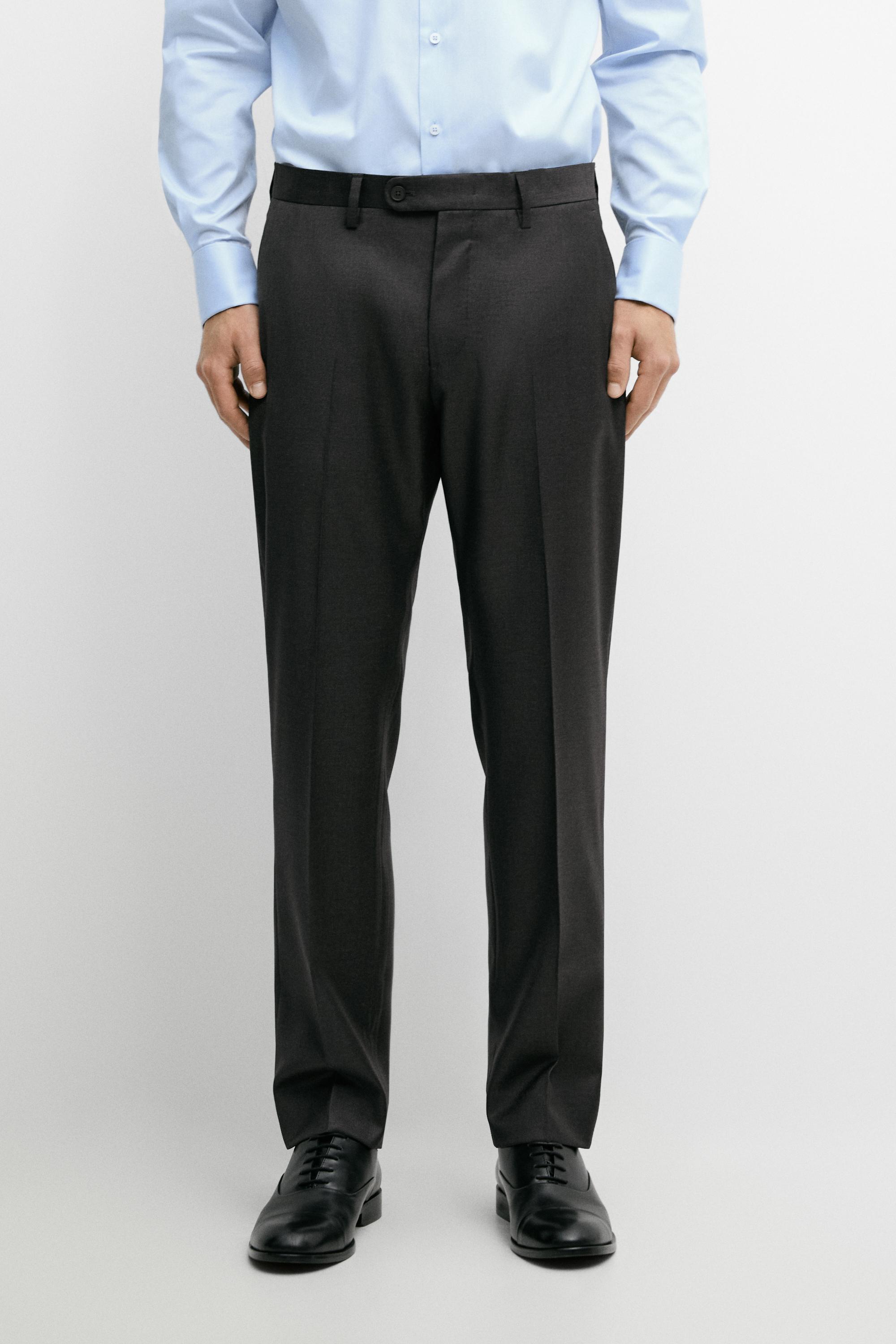 Cold wool suit trousers Charcoal
