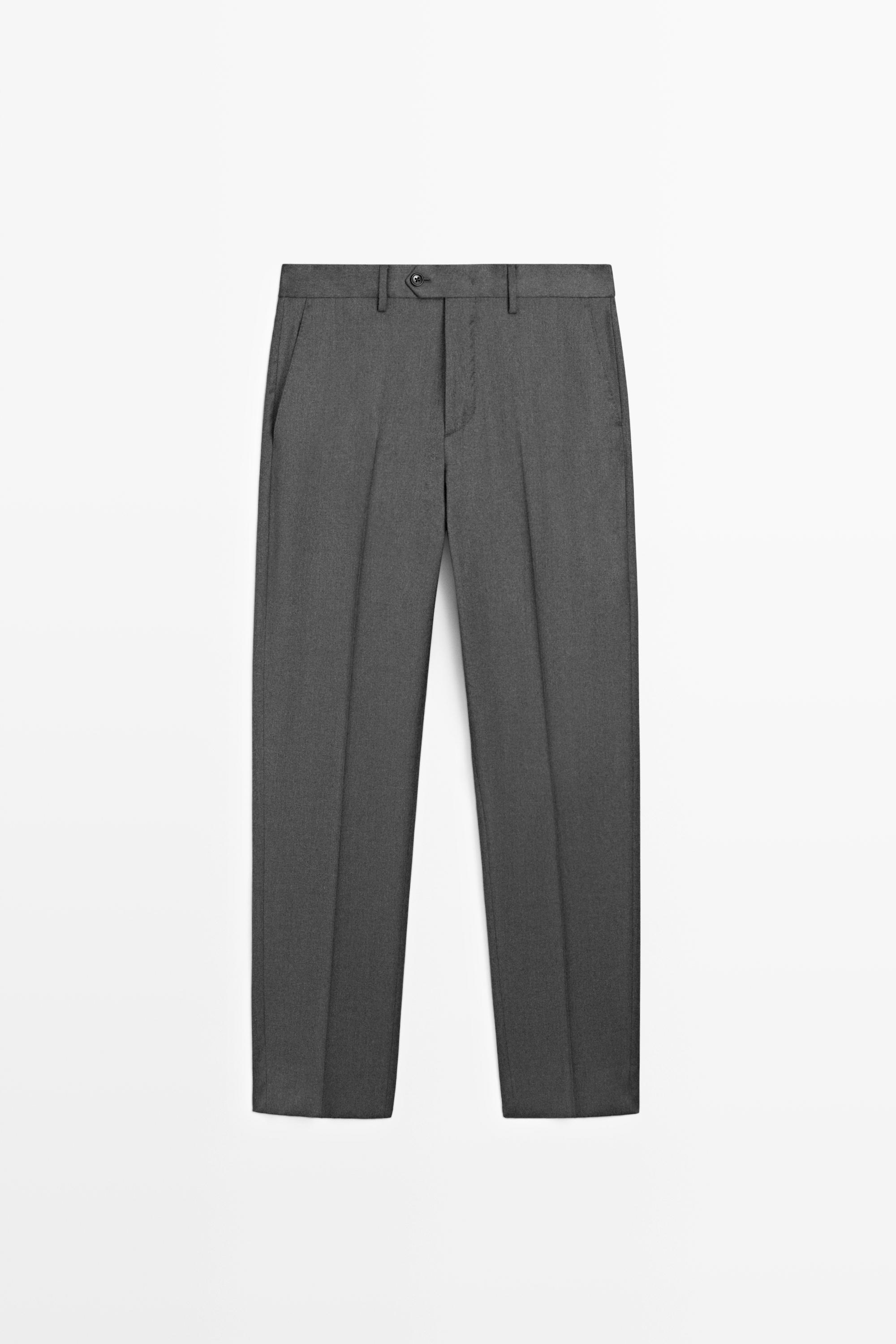 100% Cool Wool Suit Pants Grey
