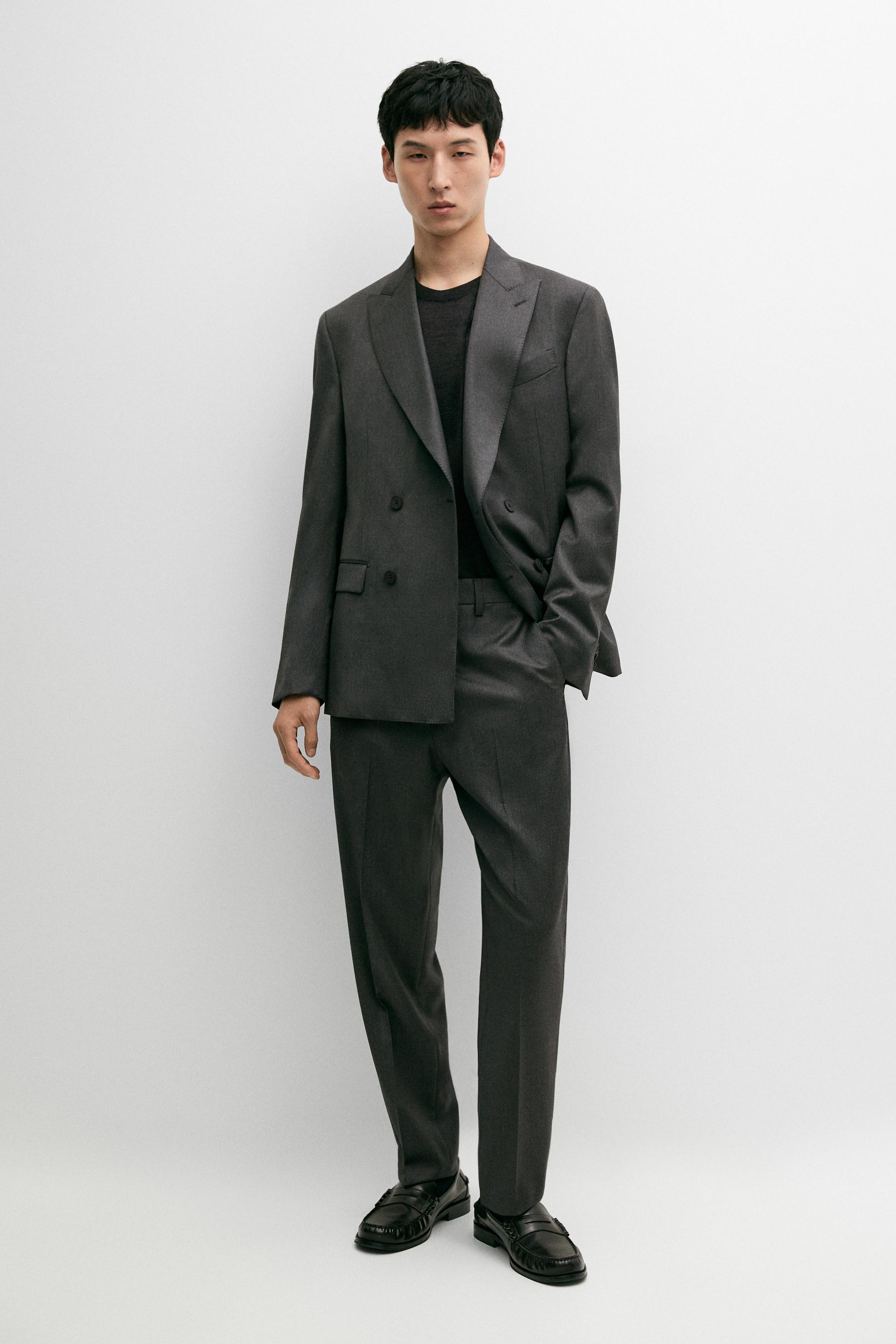 100% Cool Wool Suit Pants Grey