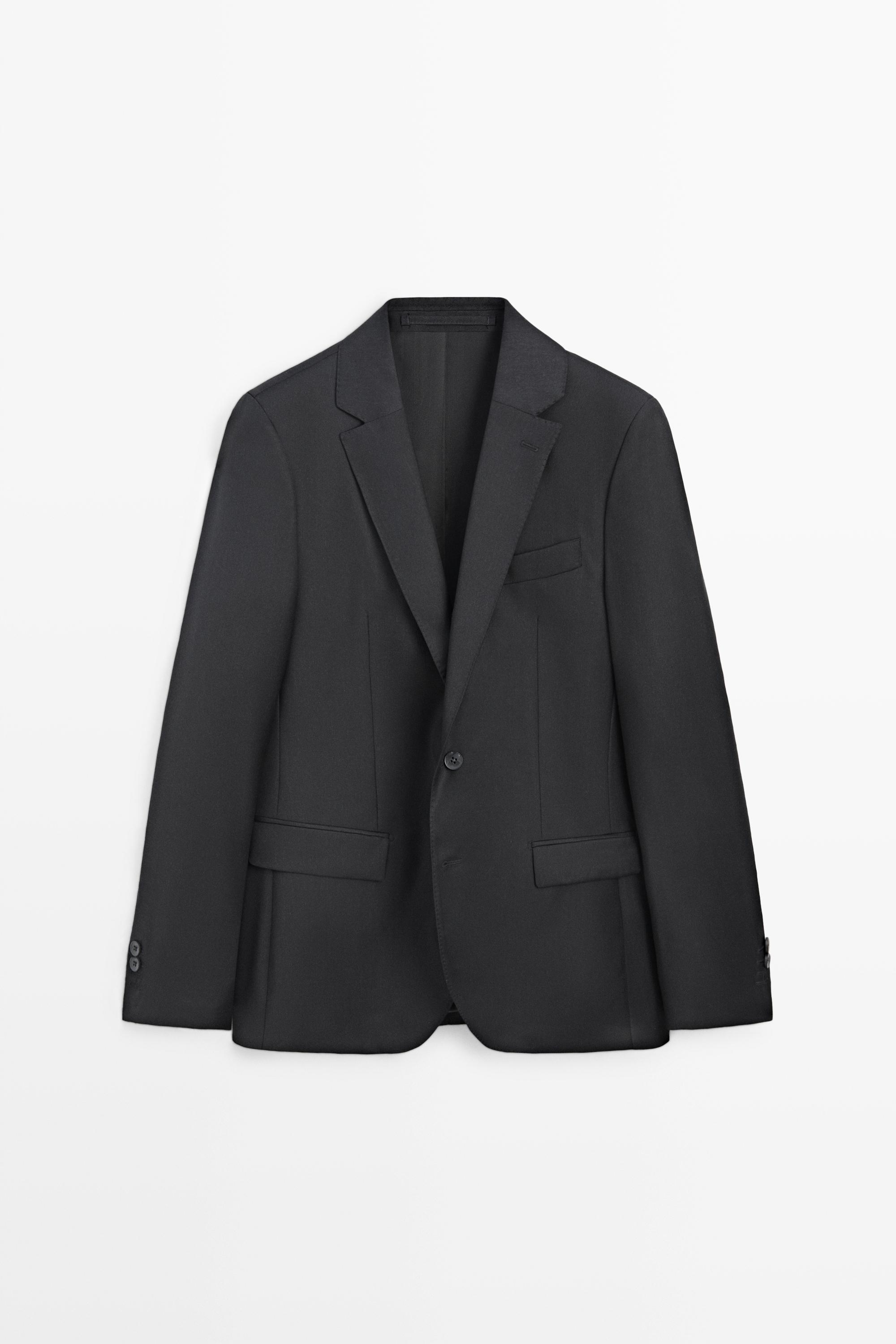 100% Wool Suit Blazer Charcoal