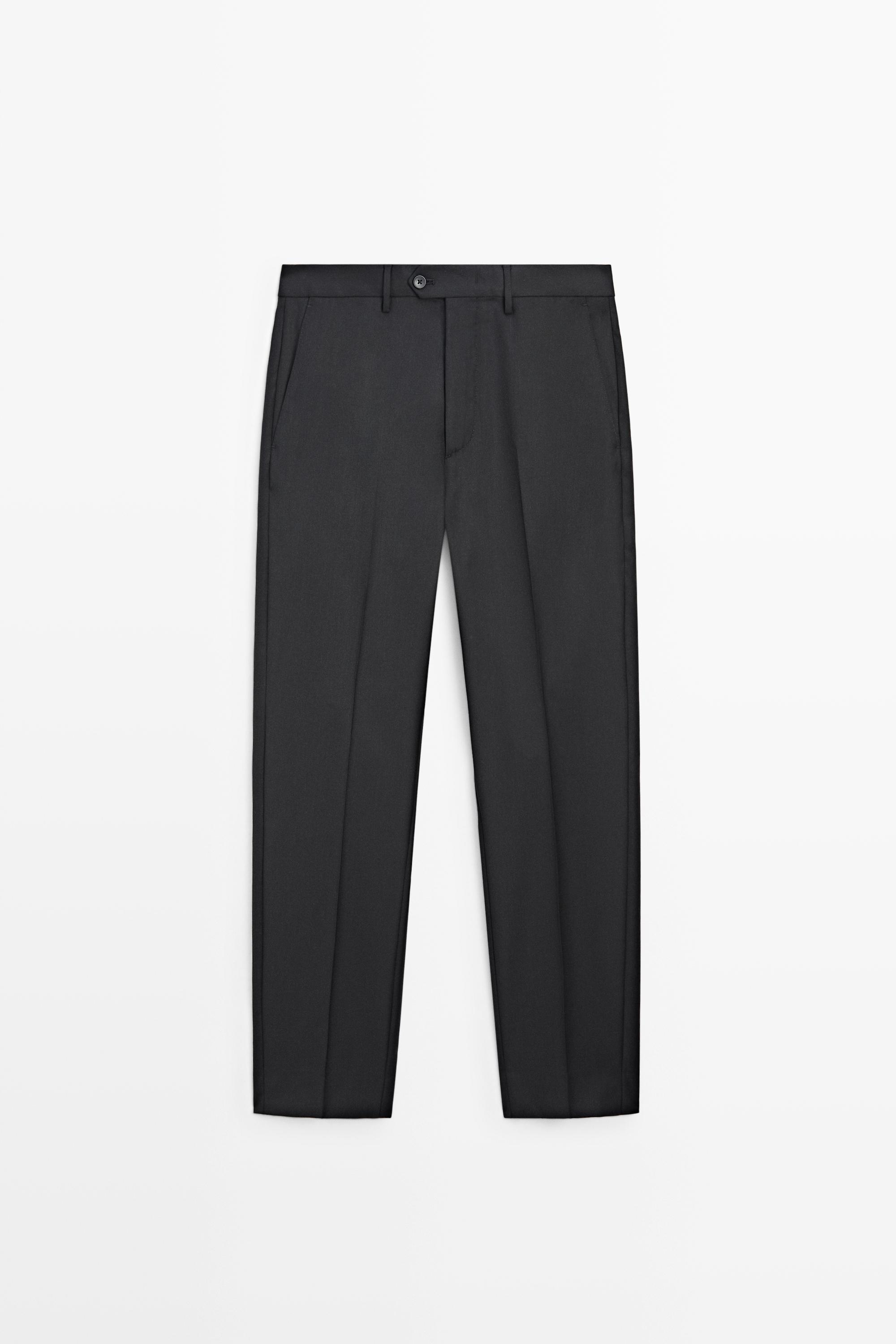 100% wool suit pants Charcoal