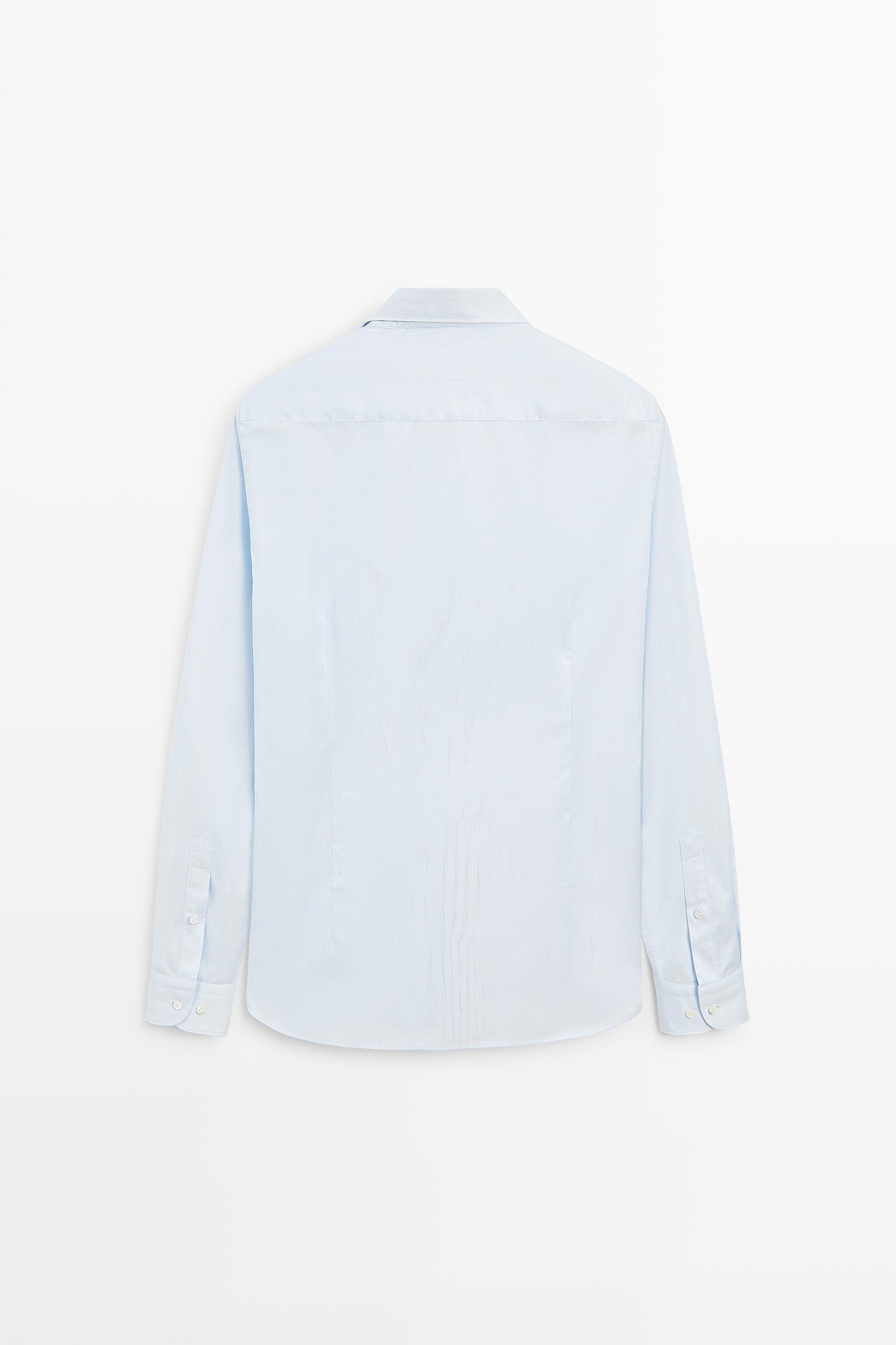 100% cotton striped shirt White