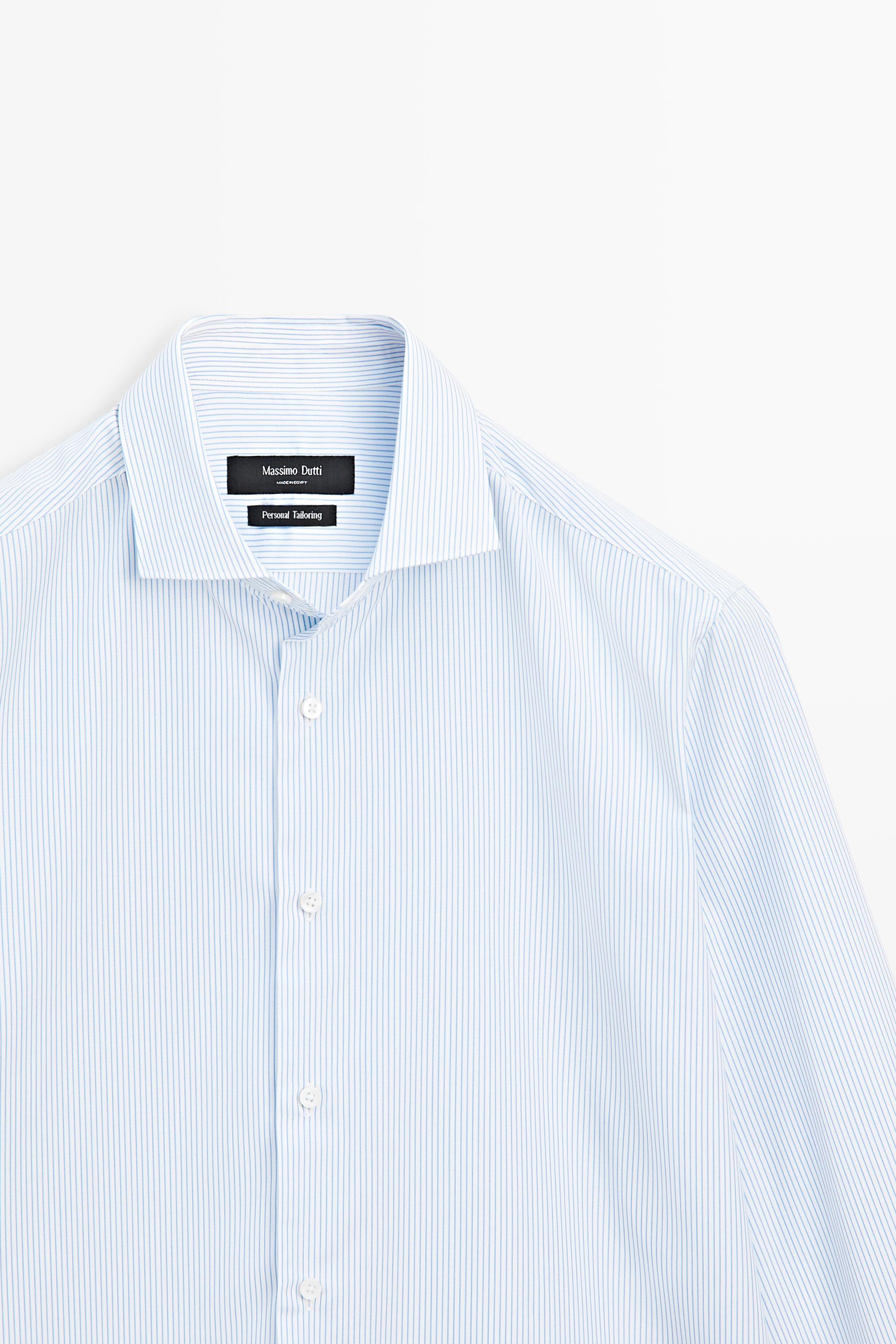 100% Cotton Striped Shirt White